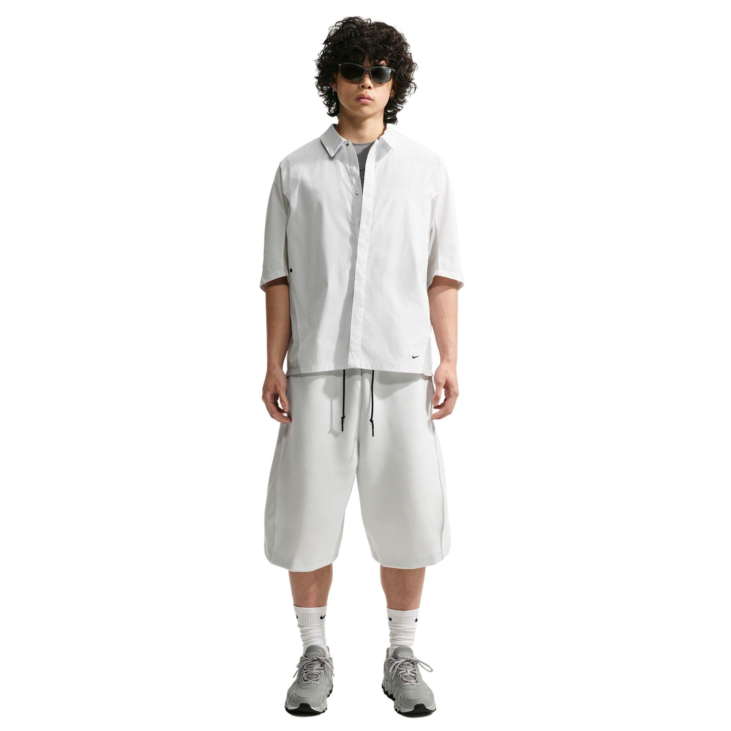 Nike Men's Tech Fleece Oversized Fit Shorts - WHITE