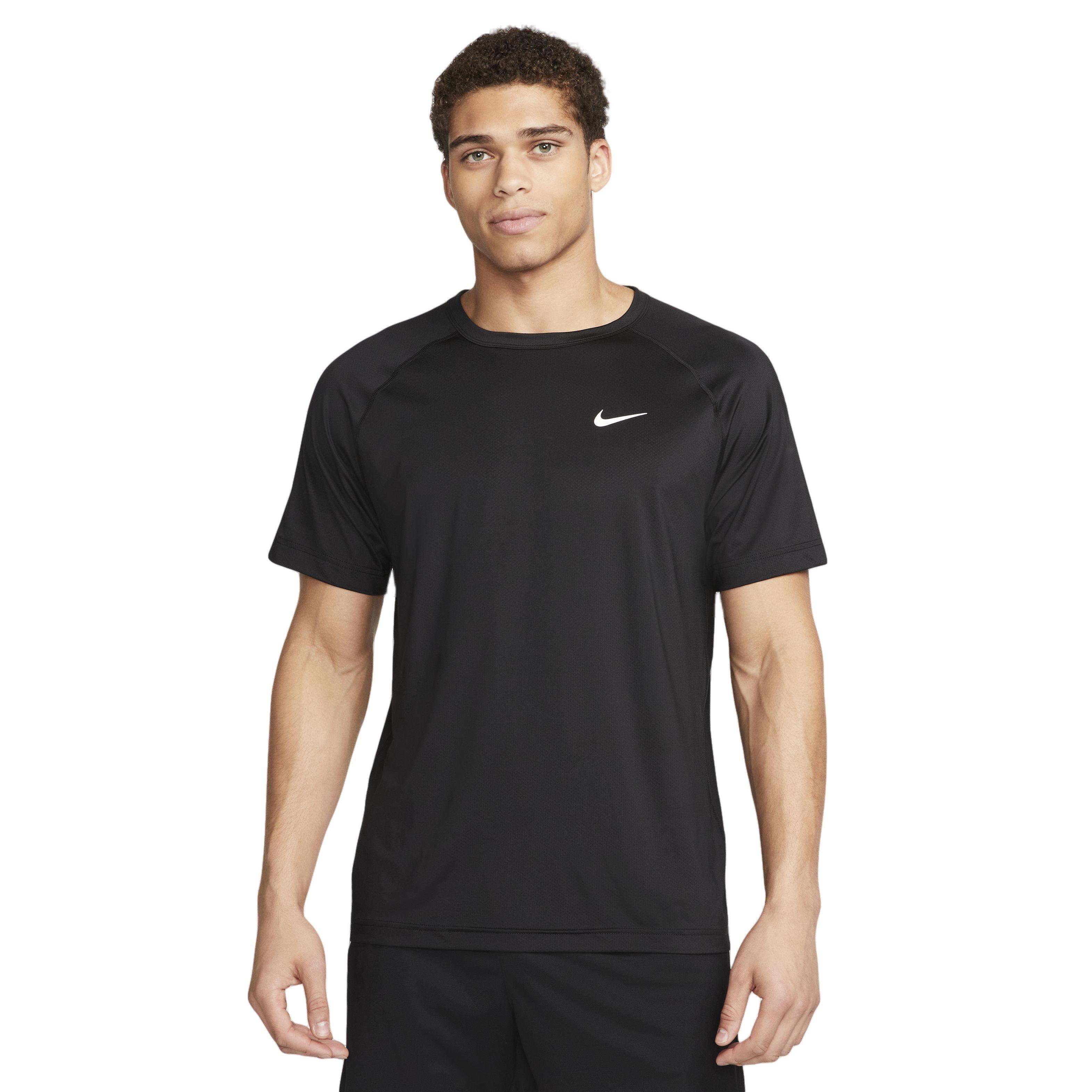 Nike Men's Dri-FIT Ready Short-Sleeve Fitness Top - Black - BLACK Thumbnail View 4