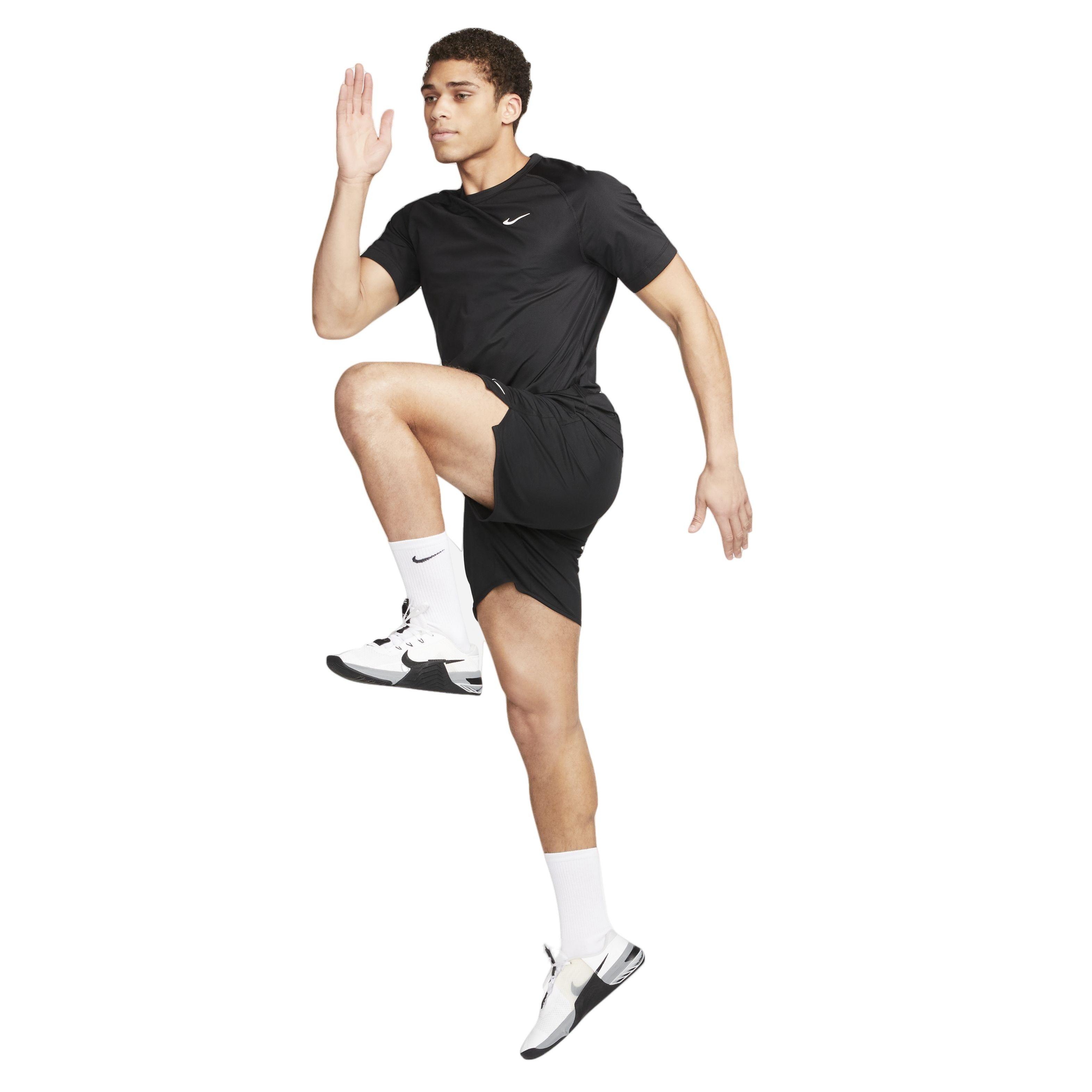 Nike Men's Dri-FIT Ready Short-Sleeve Fitness Top - Black - BLACK Thumbnail View 7