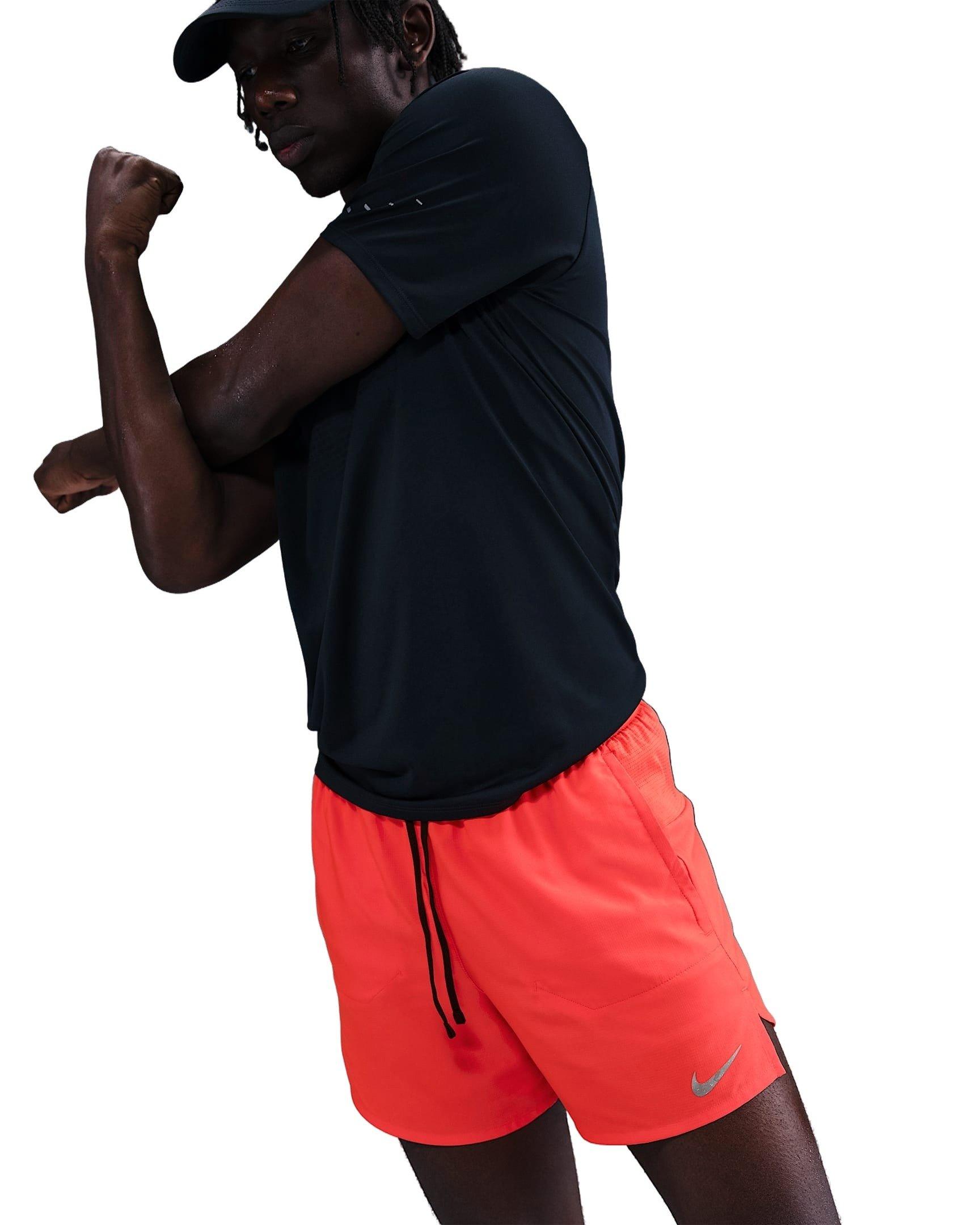 Nike Men's Stride Dri-FIT 5" 2-in-1 Running Shorts -Red - RED Thumbnail View 3