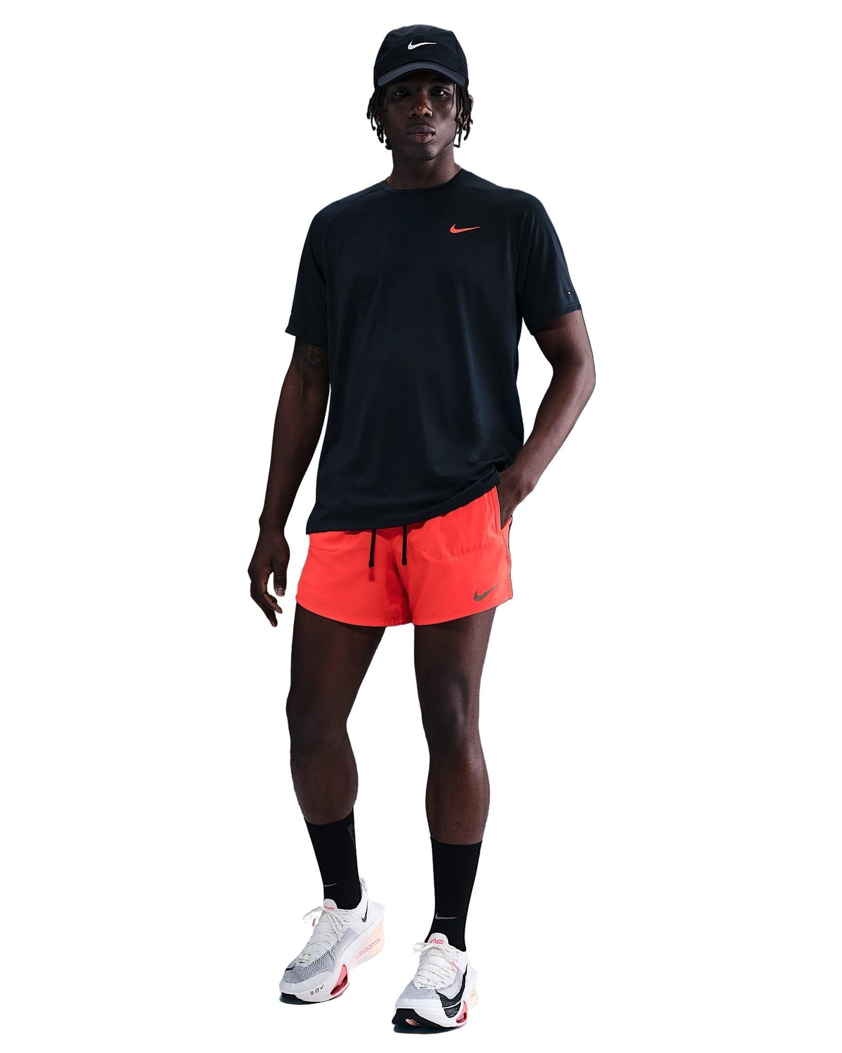 Nike Men's Stride Dri-FIT 5" 2-in-1 Running Shorts -Red - RED Thumbnail View 4