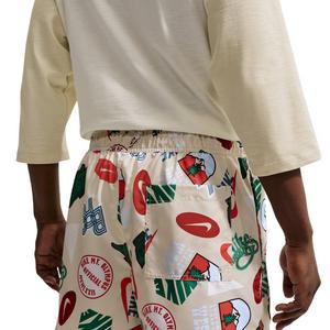 Nike Men's Sportswear Club Woven Flow AOP Shorts - LT KHAKI
