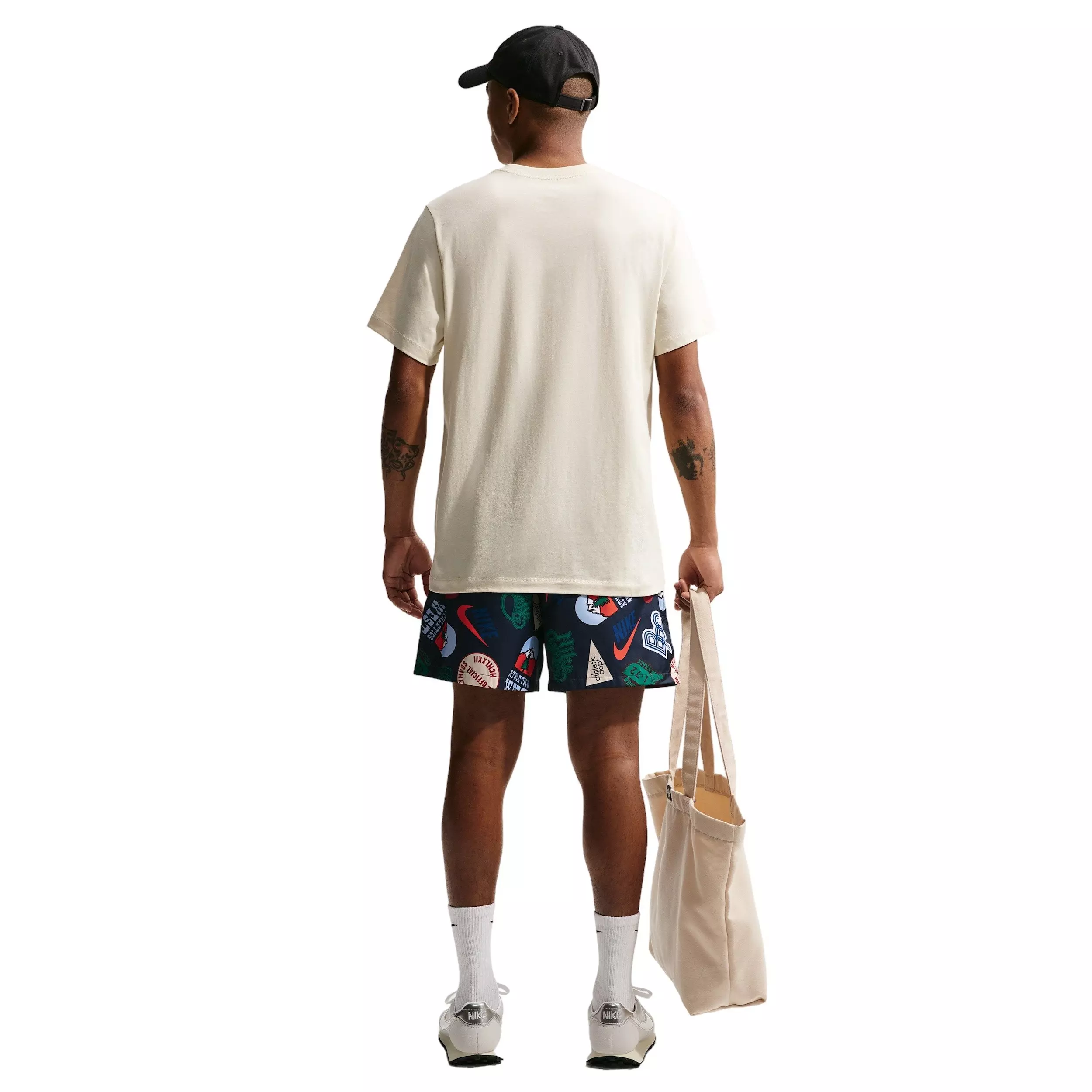 Nike Men's Sportswear Club Woven Flow AOP Shorts - DK BLUE