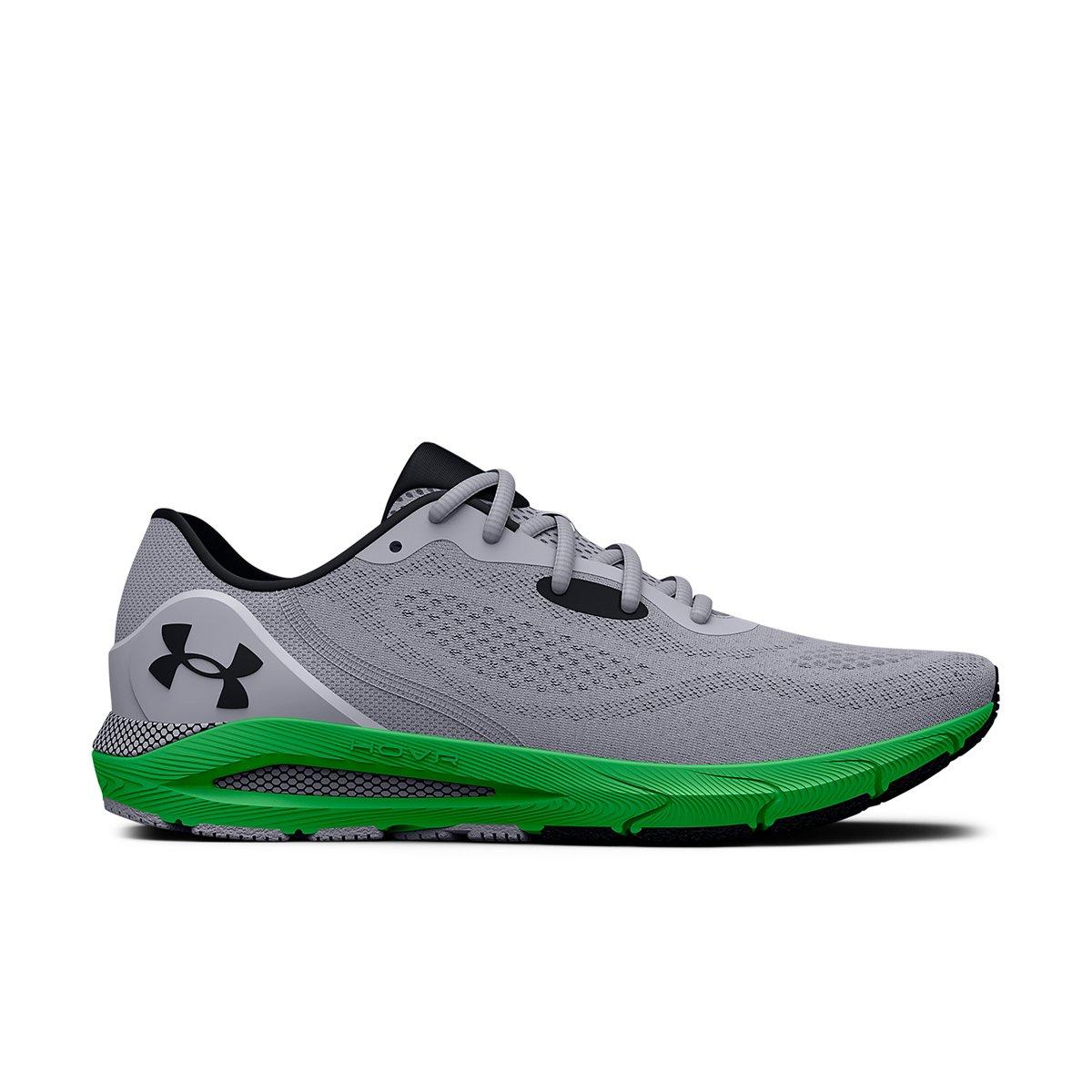 Under Armour HOVR Sonic 5 "Grey/Green" Men's Running Shoe - GREY/GREEN Thumbnail View 1
