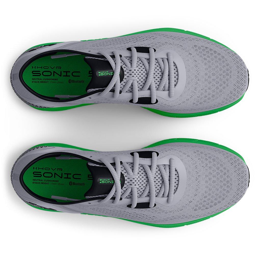 Under Armour HOVR Sonic 5 "Grey/Green" Men's Running Shoe - GREY/GREEN Thumbnail View 3