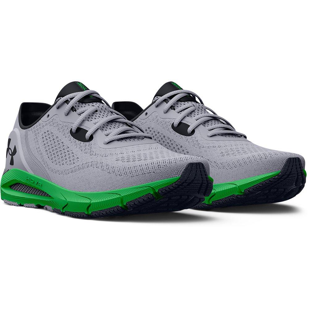 Under Armour HOVR Sonic 5 "Grey/Green" Men's Running Shoe - GREY/GREEN Thumbnail View 5