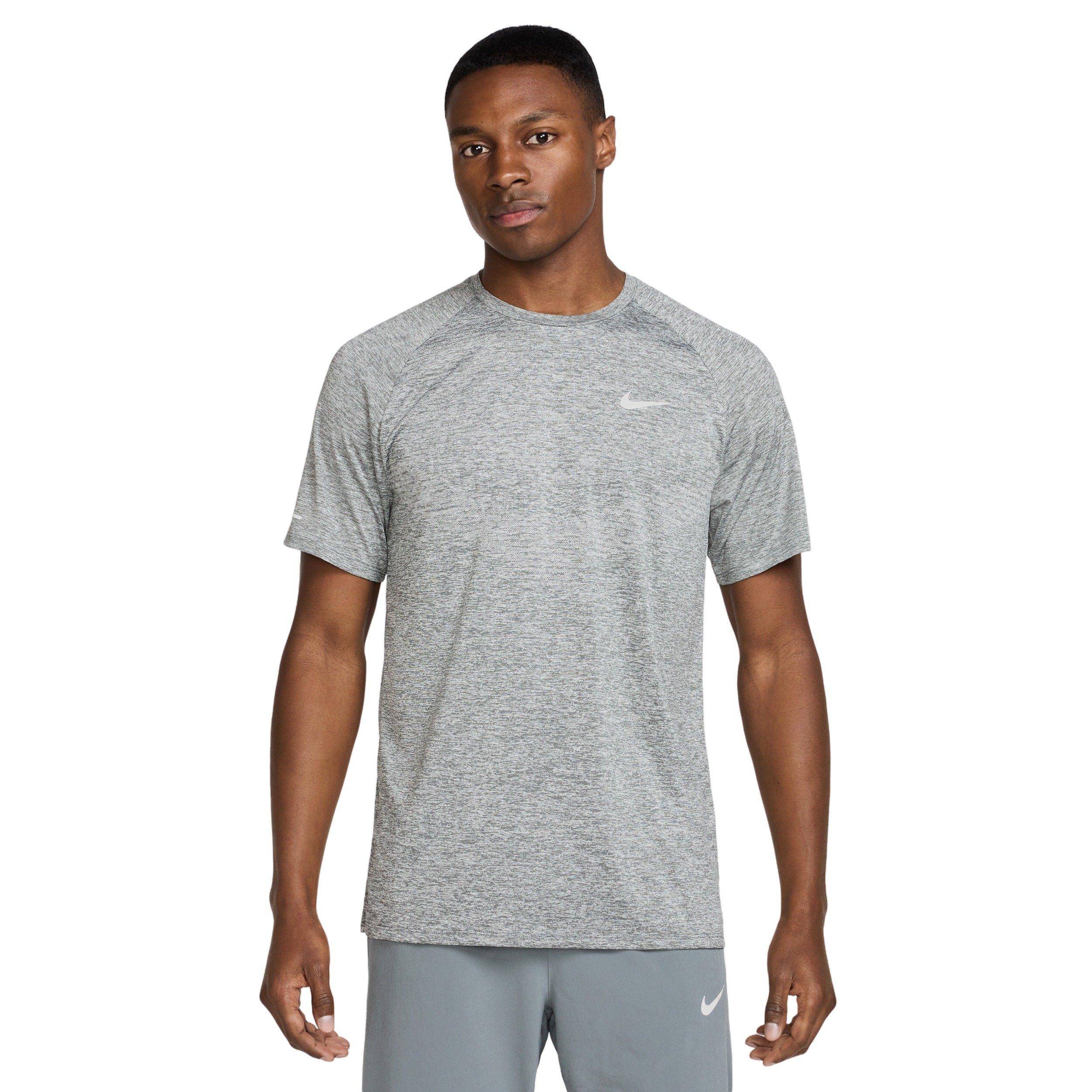 Nike Men's Stride Dri-FIT ADV Short-Sleeve Running Top - GREY Thumbnail View 1