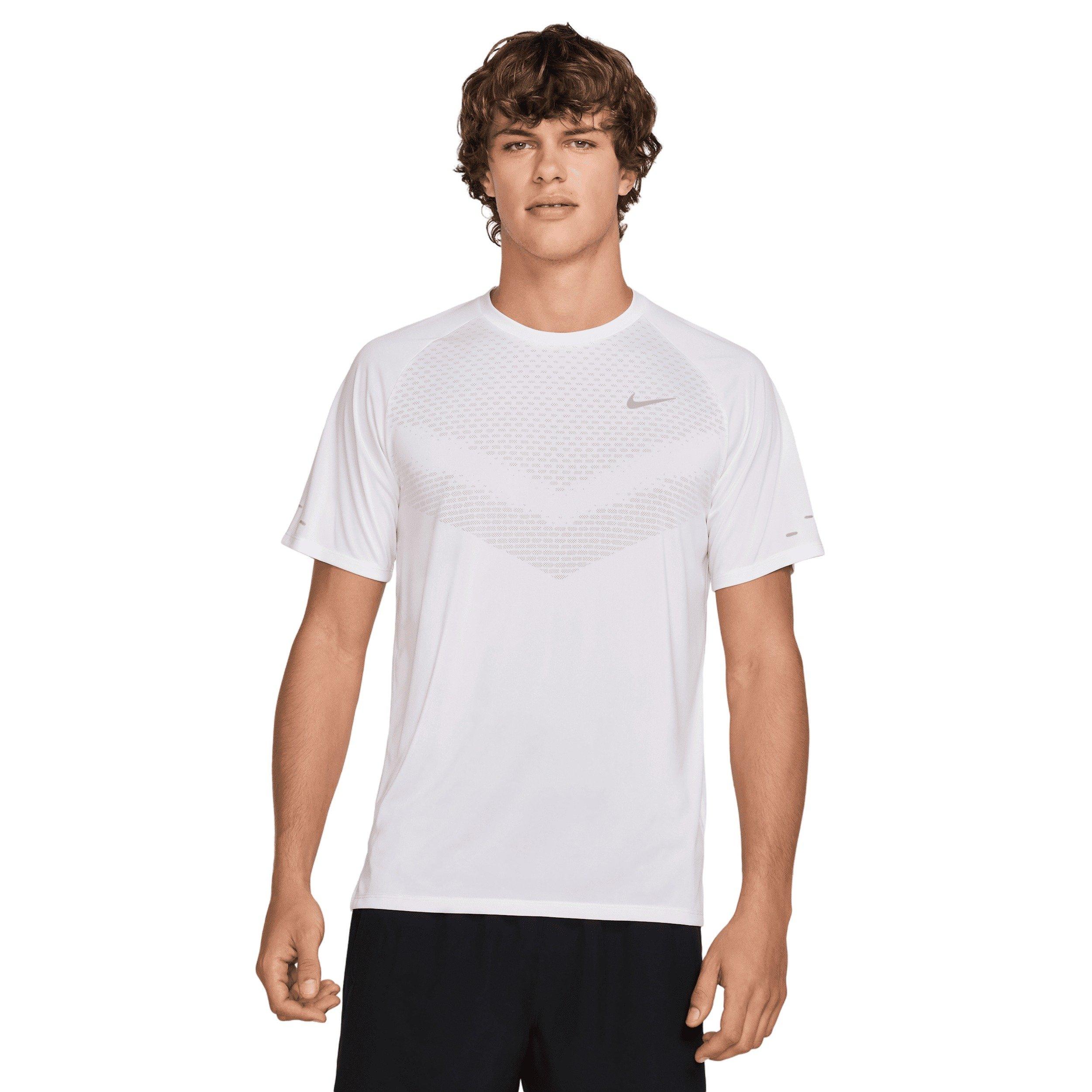 Nike Men's Stride Dri-FIT ADV Short-Sleeve Running Top - WHITE Thumbnail View 1