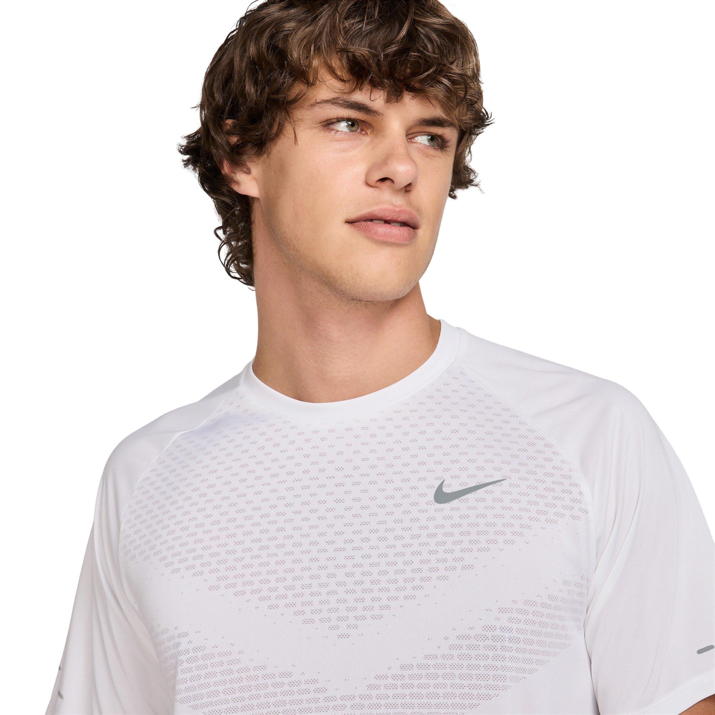 Nike Men's Stride Dri-FIT ADV Short-Sleeve Running Top - WHITE Thumbnail View 3