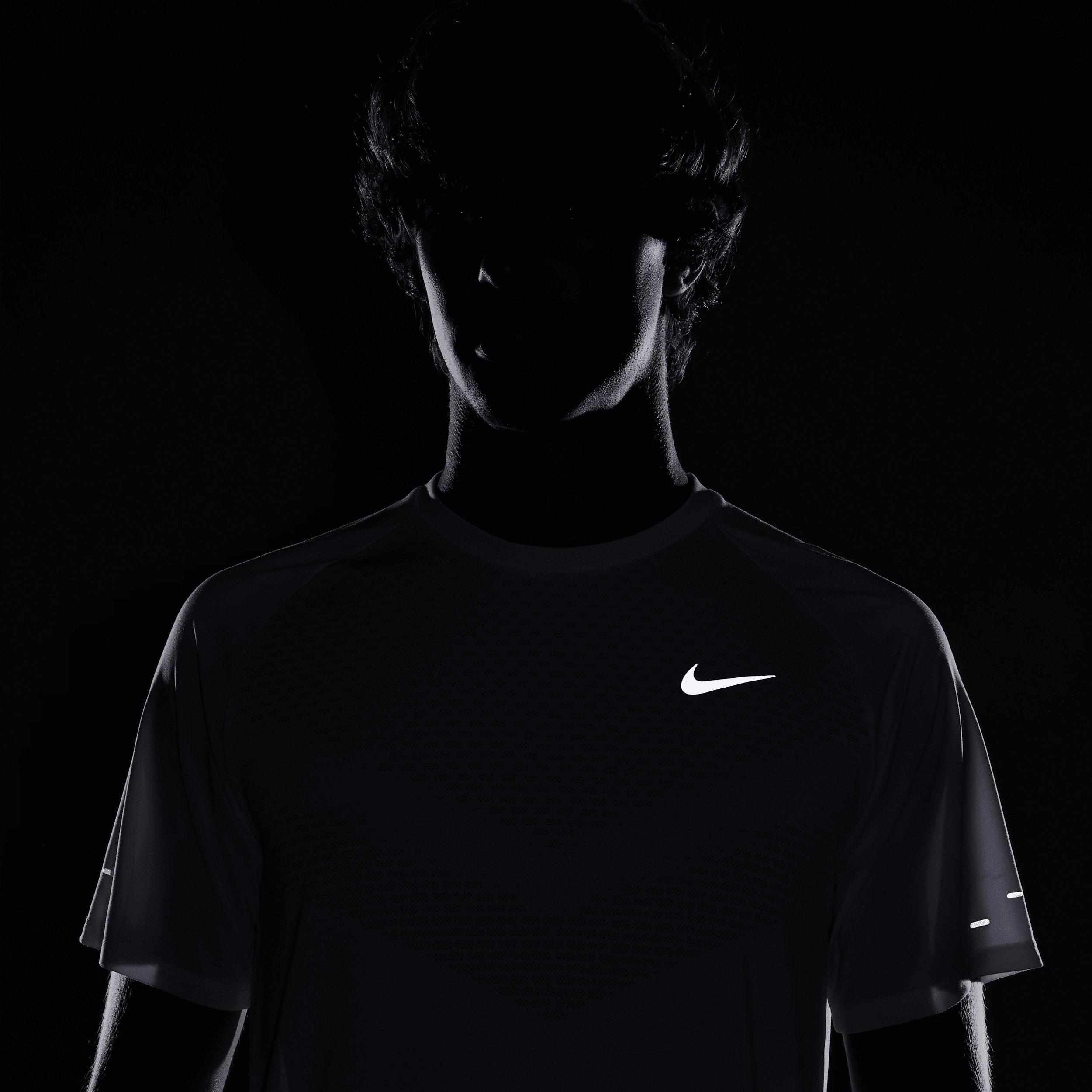 Nike Men's Stride Dri-FIT ADV Short-Sleeve Running Top - WHITE Thumbnail View 6