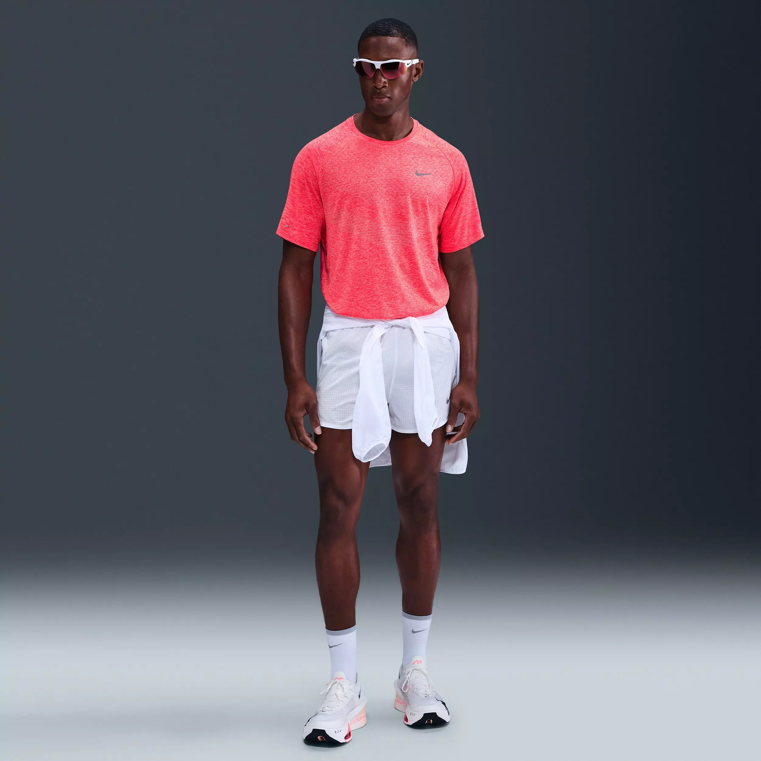 Nike Men's Stride Dri-FIT ADV Short-Sleeve Running Top - RED