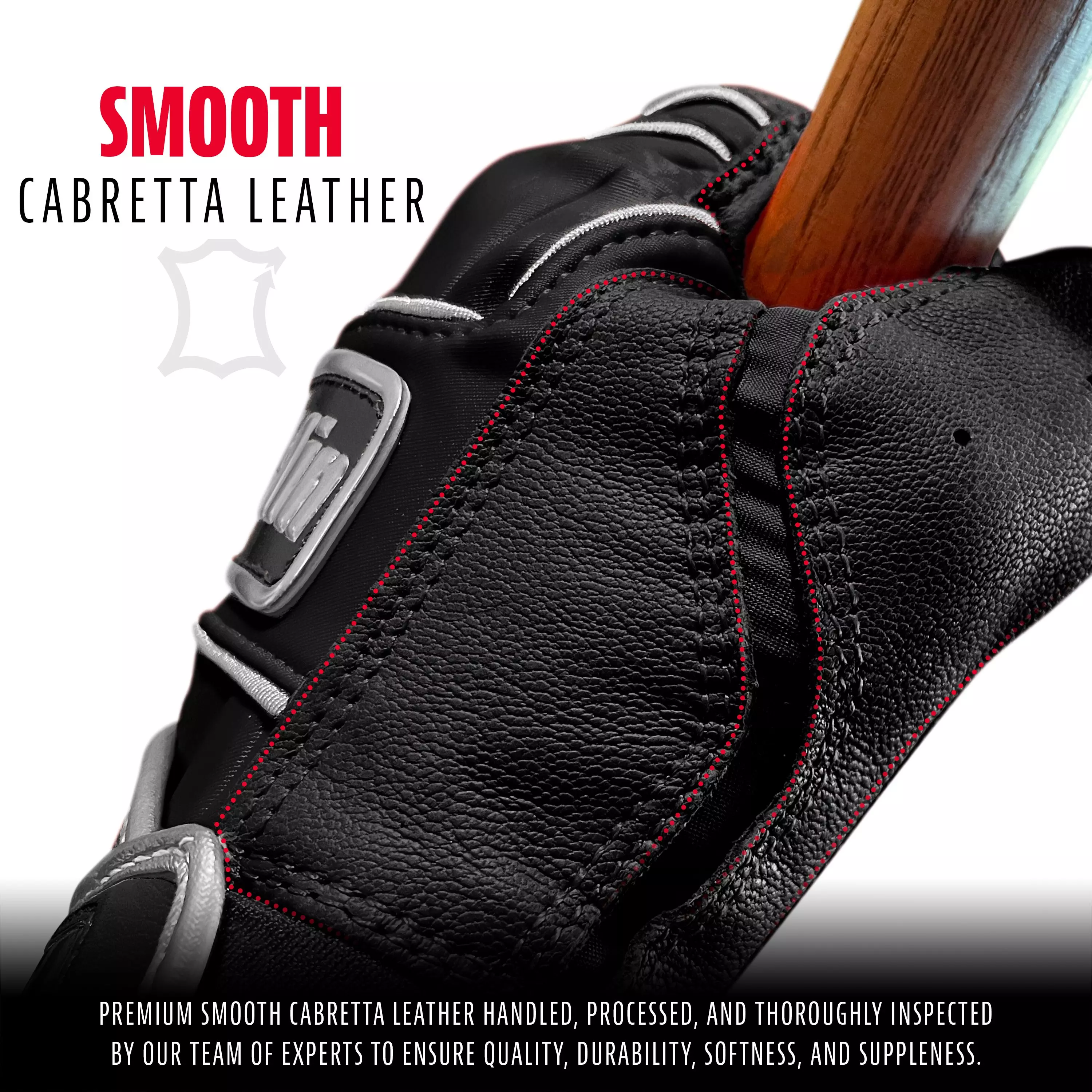 Franklin Sports Chrome Powerstrap Batting Gloves - BLACK