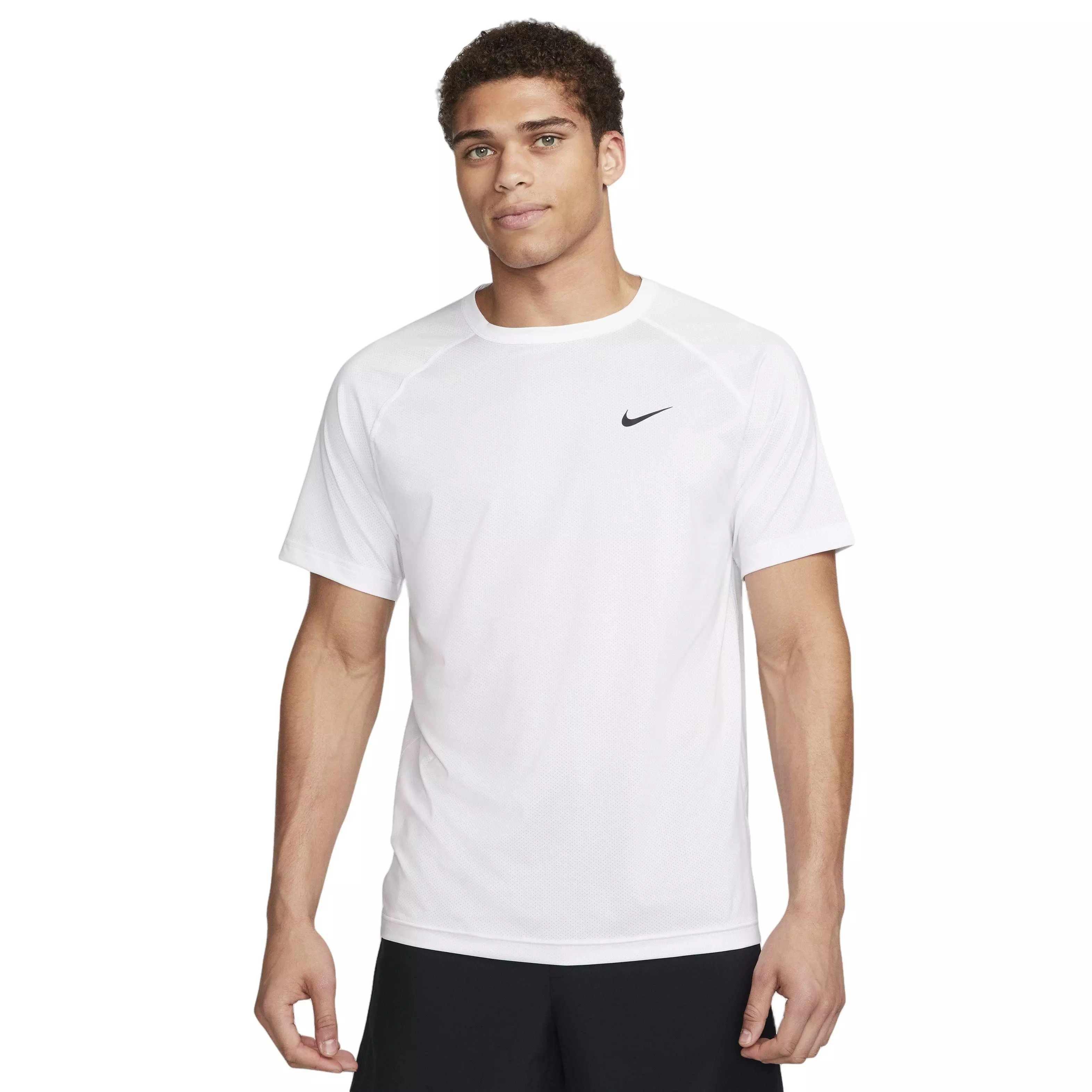 Nike Men's Dri-FIT Ready Short-Sleeve Fitness Top - White