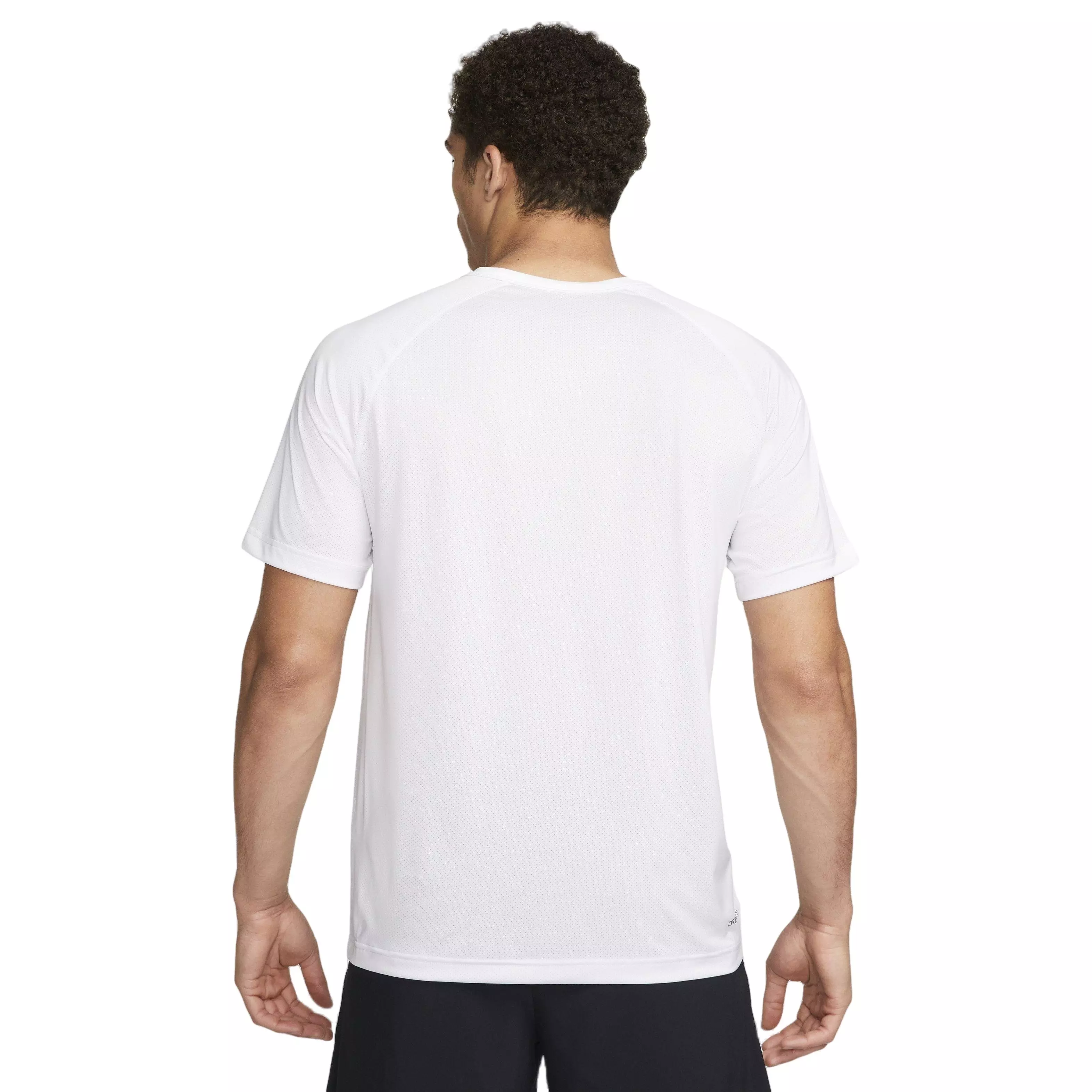 Nike Men's Dri-FIT Ready Short-Sleeve Fitness Top - White - WHITE