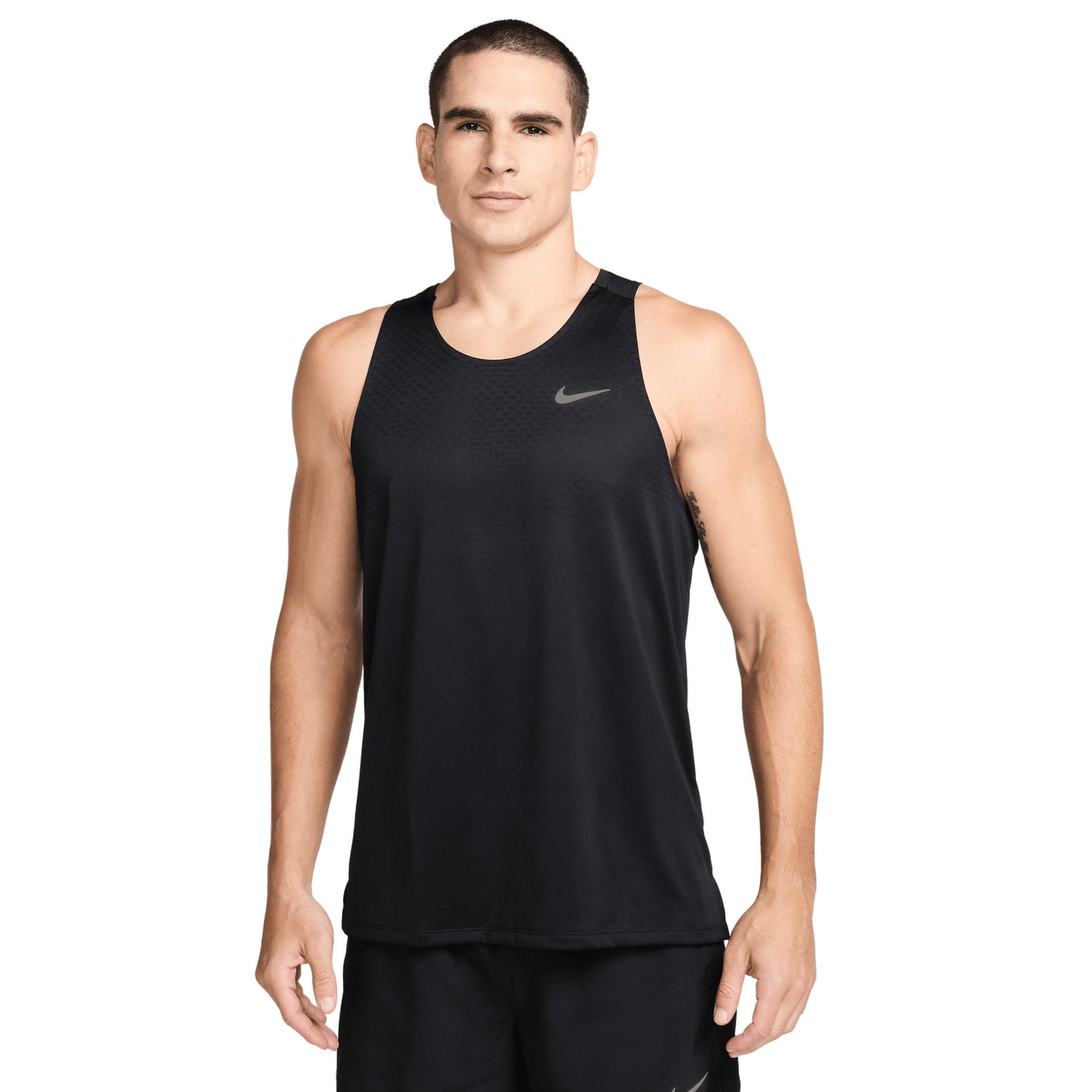 Nike Men's Stride Dri-FIT ADV Running Tank Top - BLACK Thumbnail View 1