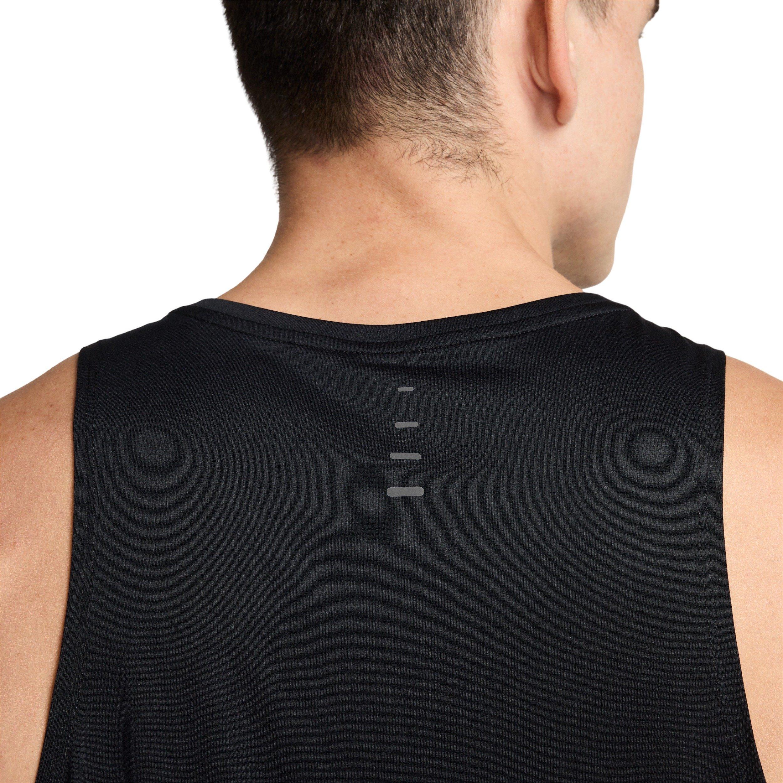 Nike Men's Stride Dri-FIT ADV Running Tank Top - BLACK Thumbnail View 5