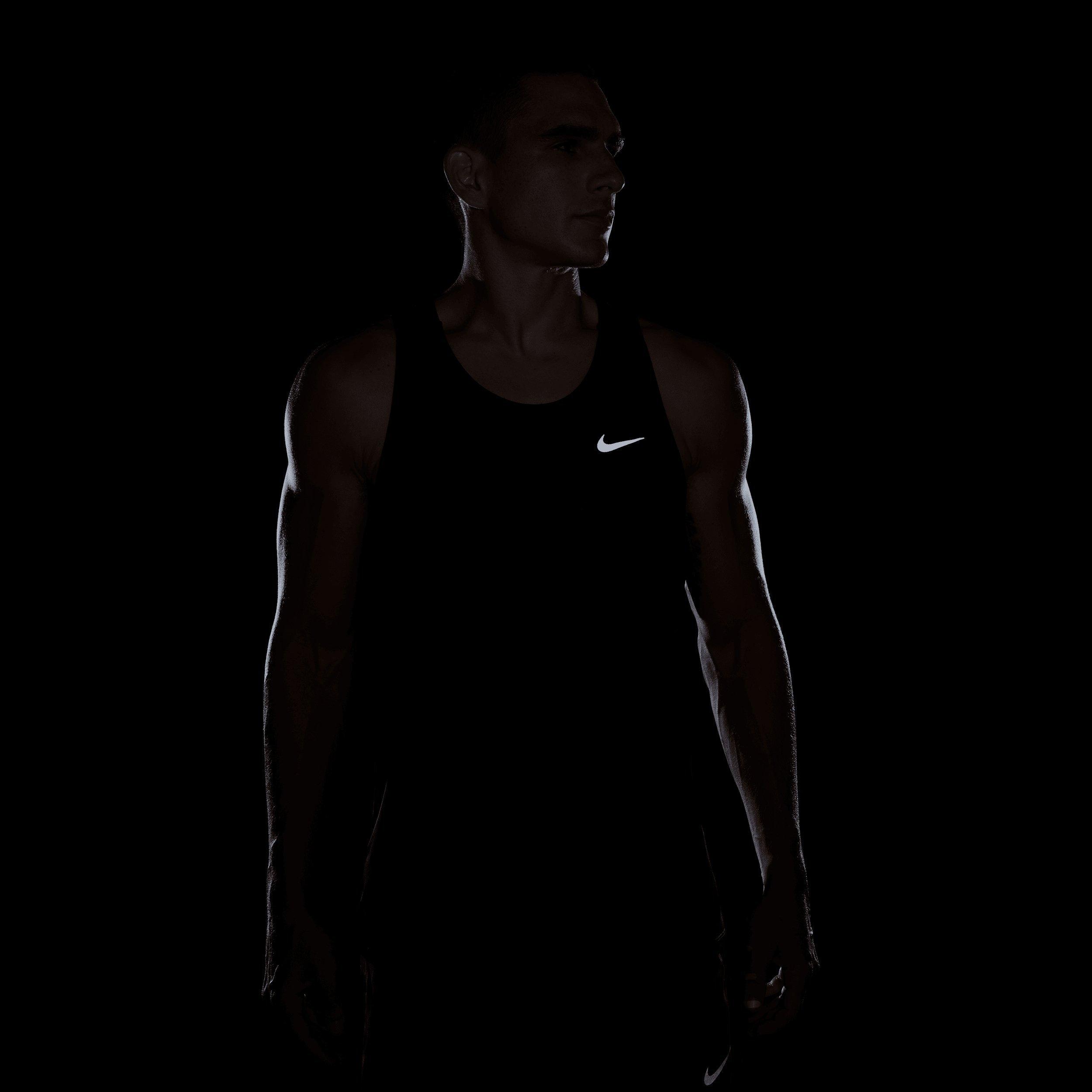 Nike Men's Stride Dri-FIT ADV Running Tank Top - BLACK Thumbnail View 7