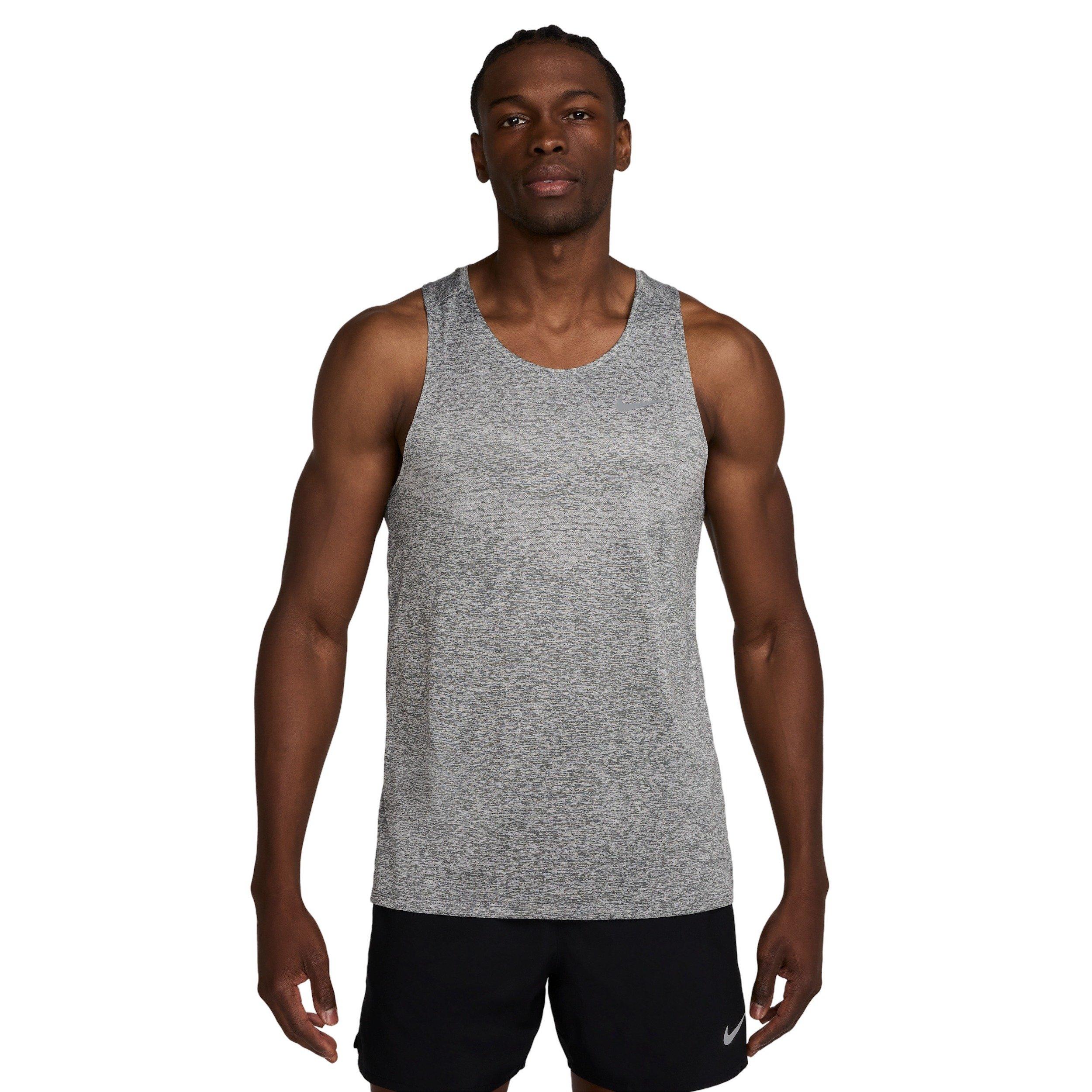 Nike Men's Stride Dri-FIT ADV Running Tank Top - GREY Thumbnail View 1