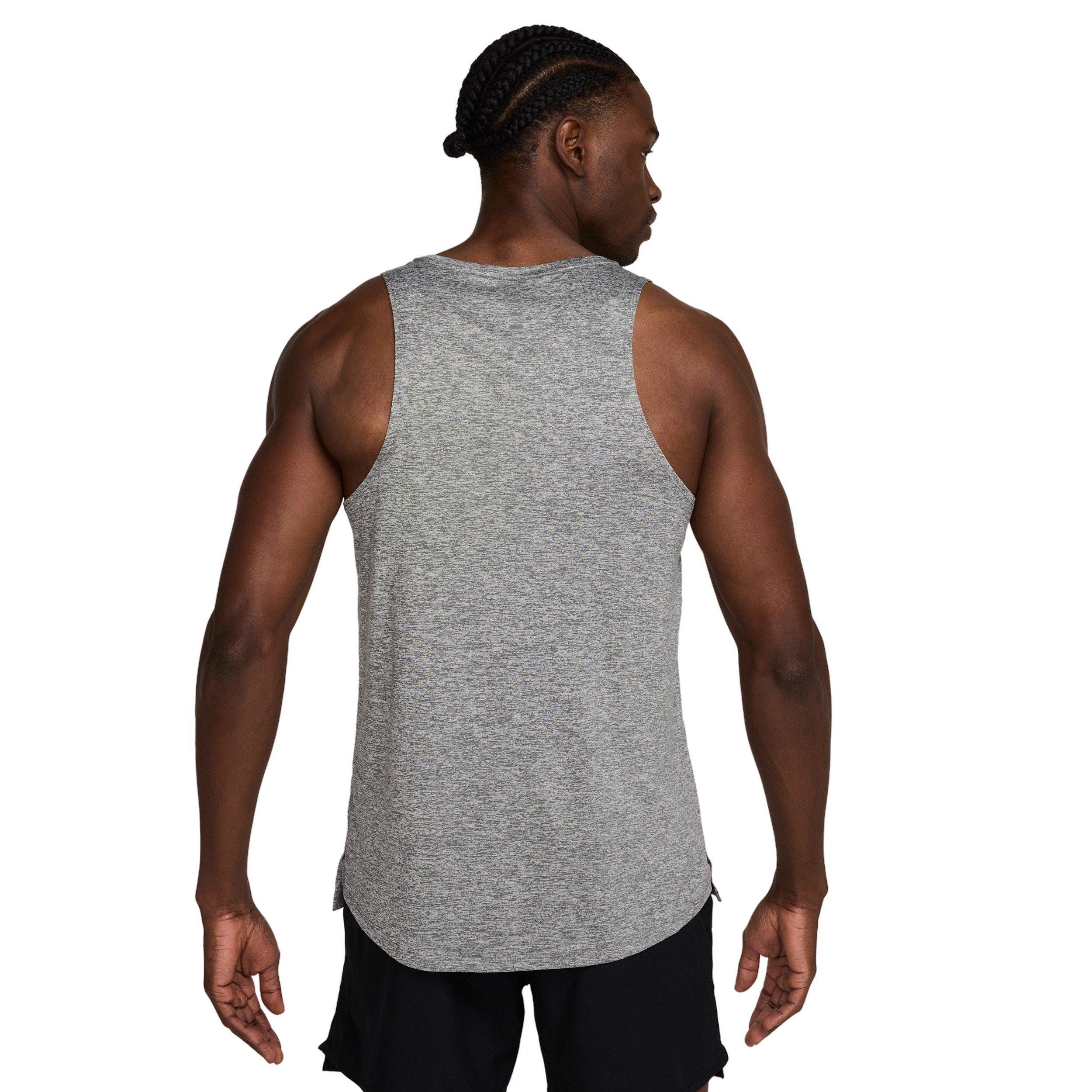 Nike Men's Stride Dri-FIT ADV Running Tank Top - GREY Thumbnail View 2
