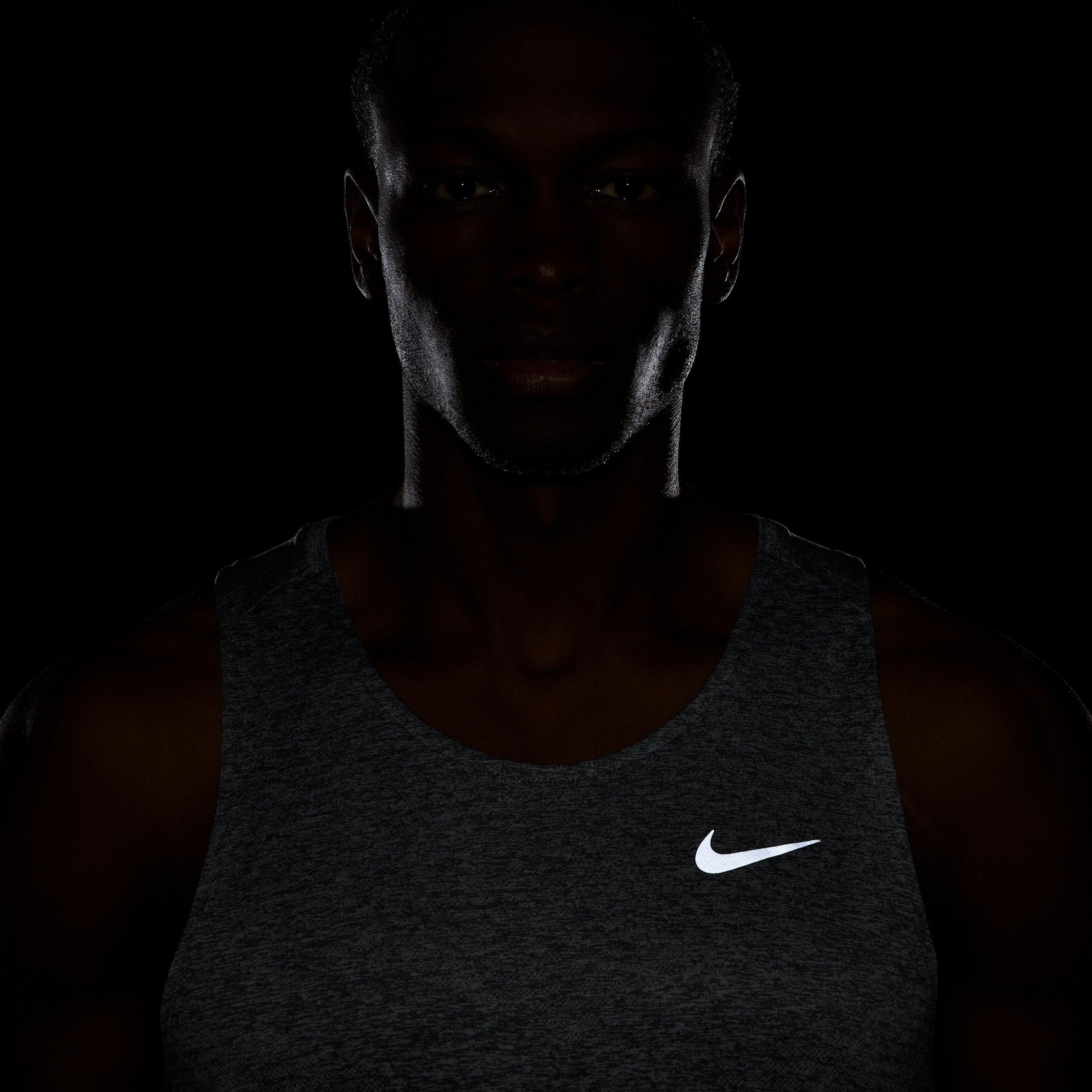 Nike Men's Stride Dri-FIT ADV Running Tank Top - GREY Thumbnail View 7