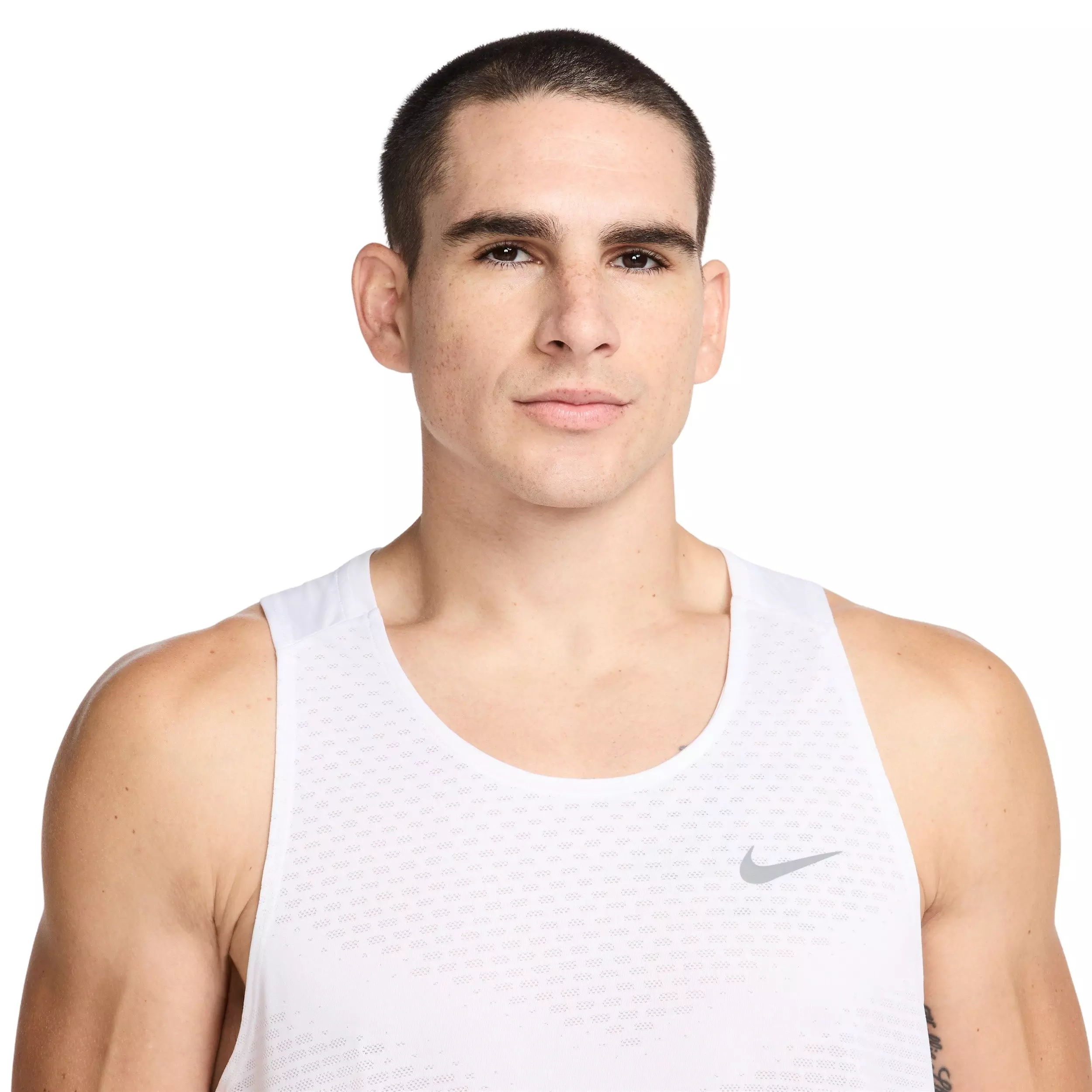 Nike Men's Stride Dri-FIT ADV Running Tank Top - WHITE