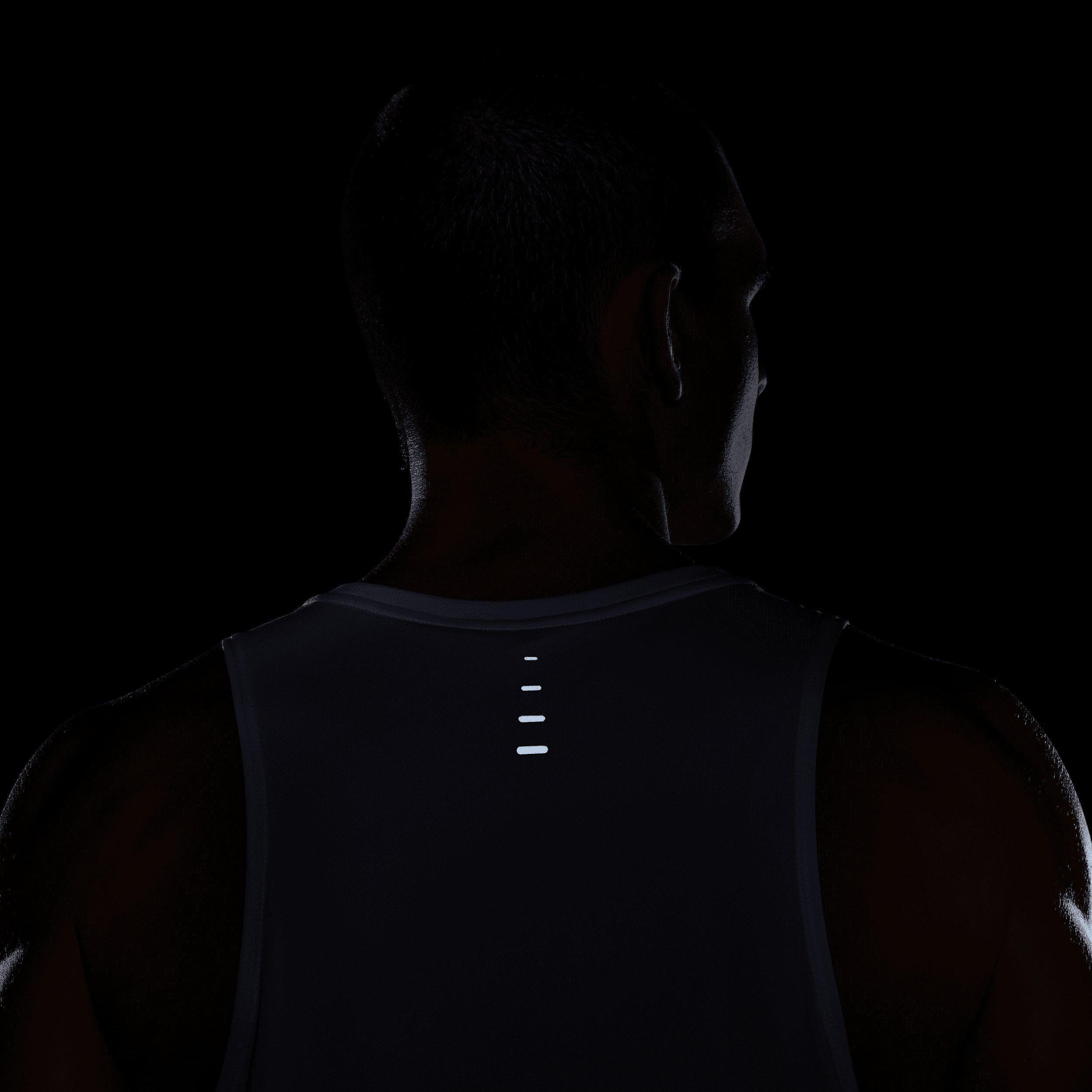 Nike Men's Stride Dri-FIT ADV Running Tank Top - WHITE Thumbnail View 8