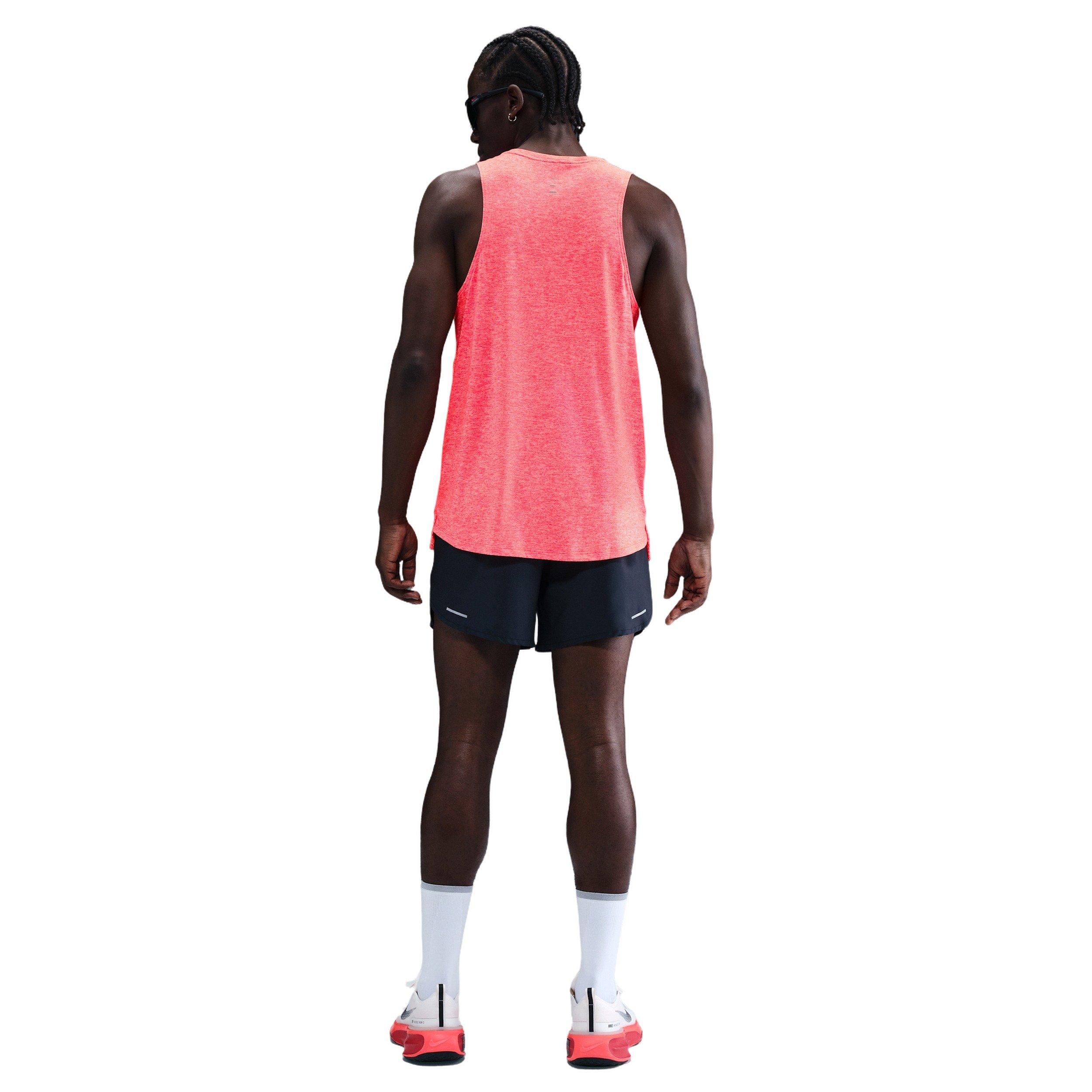 Nike Men's Stride Dri-FIT ADV Running Tank Top - RED Thumbnail View 5