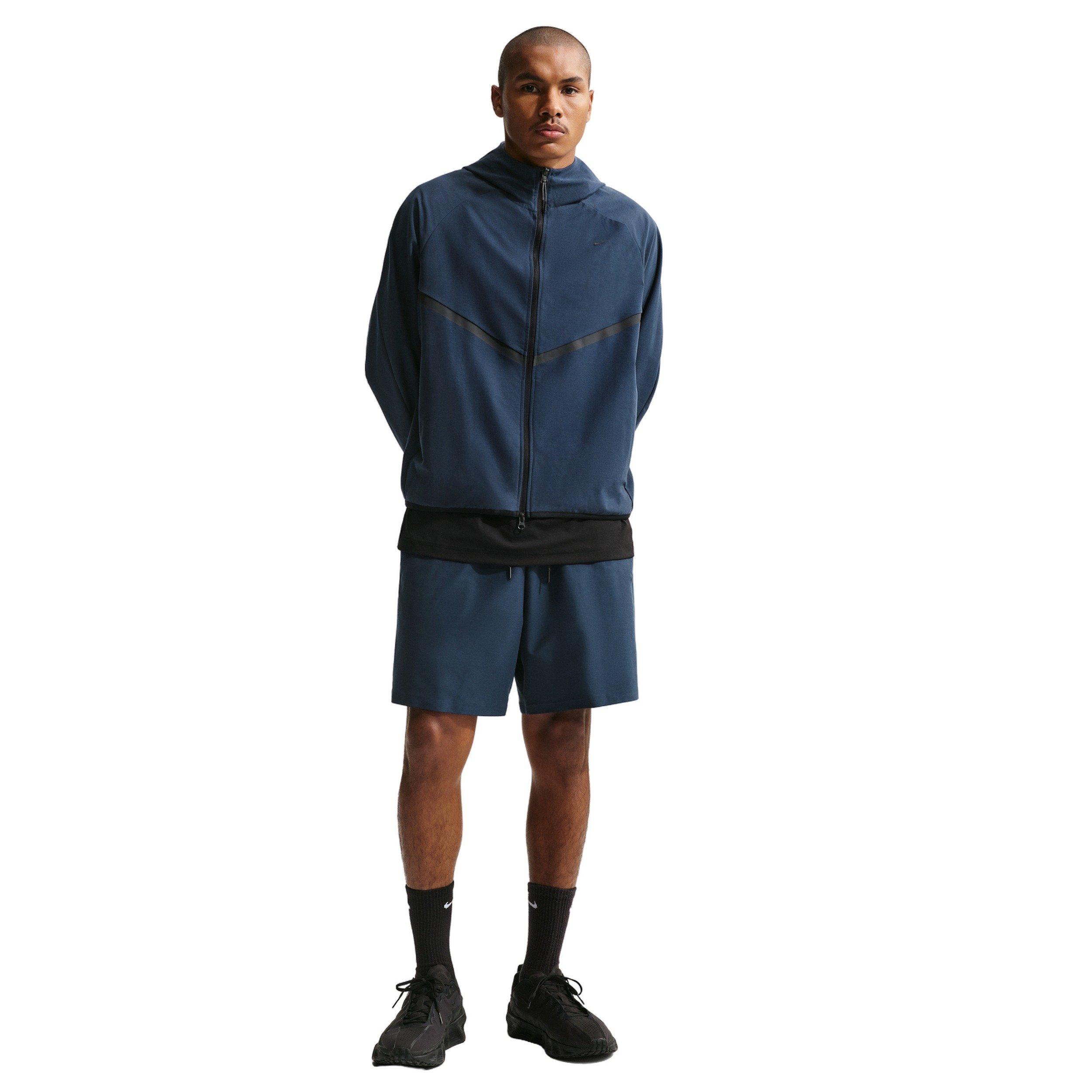 Nike Men's Tech Dri-FIT Shori-Knit Shorts - DK BLUE Thumbnail View 3