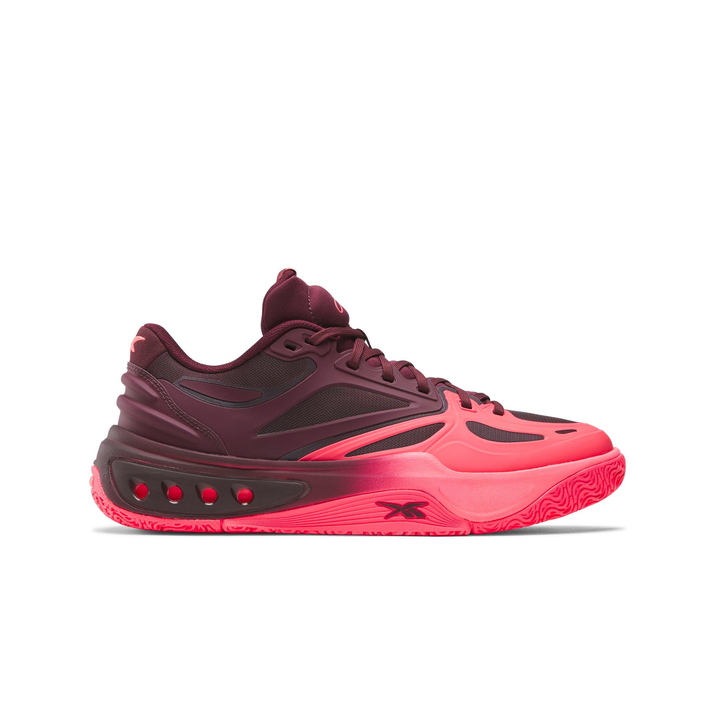 Reebok Engine A "Black Cherry/Pink Blast/Black Cherry" Unisex Basketball Shoe - BLACK CHERRY/PINK/BLACK CHERRY Thumbnail View 1