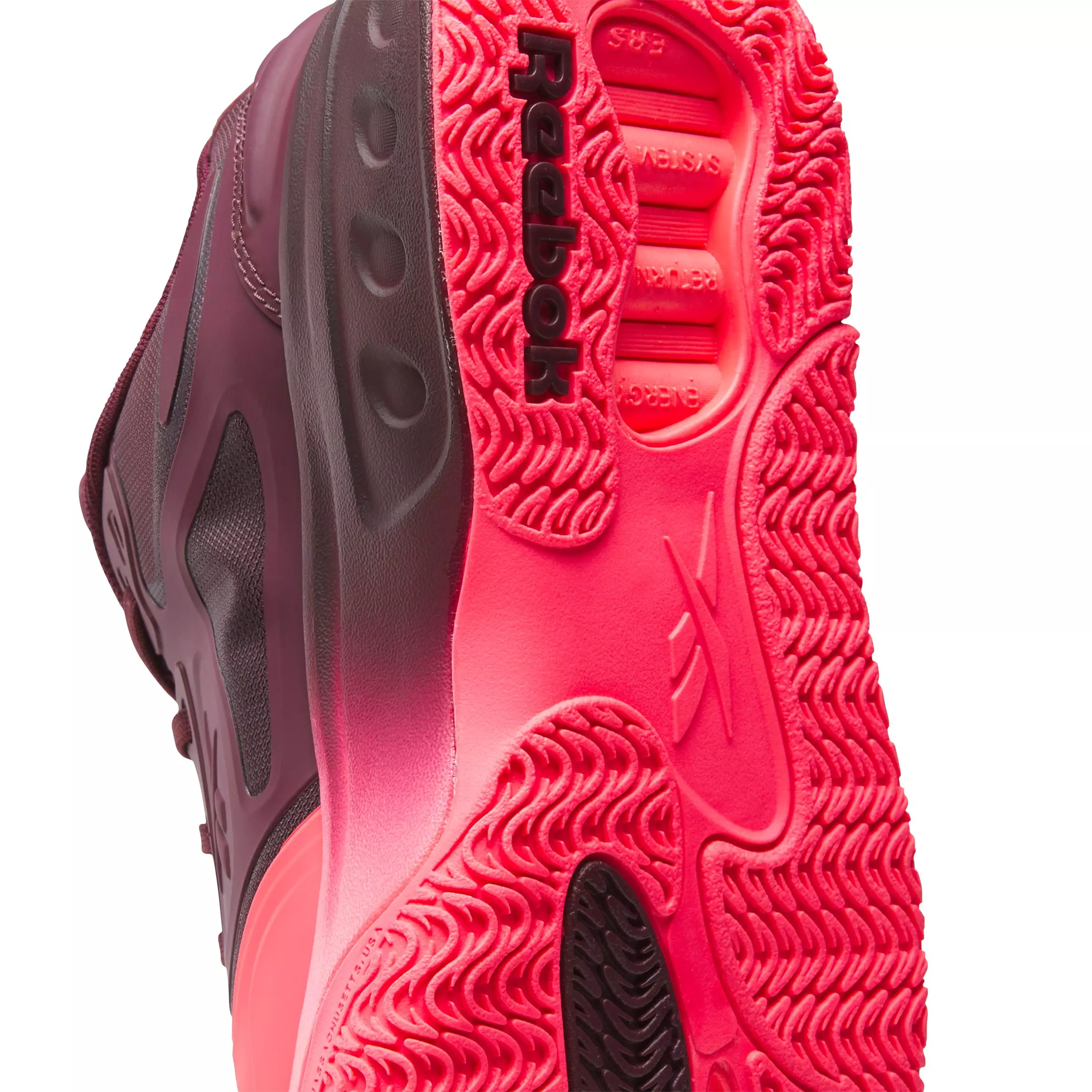 Reebok Engine A "Black Cherry/Pink Blast/Black Cherry" Unisex Basketball Shoe - BLACK CHERRY/PINK/BLACK CHERRY