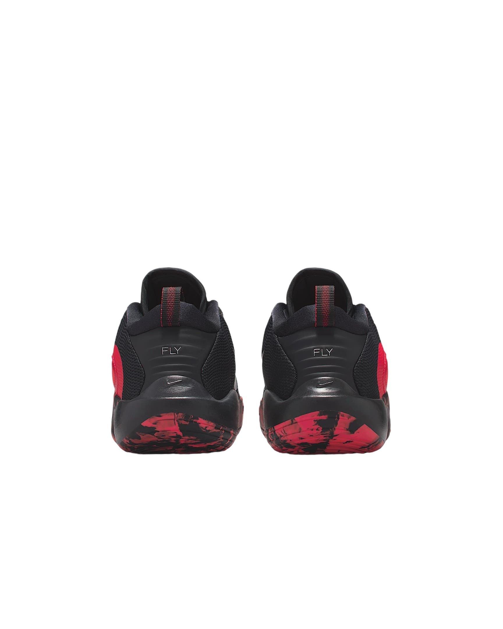 Nike IsoFly Preschool Boys' "Black/University Red/Light Crimson/Metallic Silver" Basketball Shoe