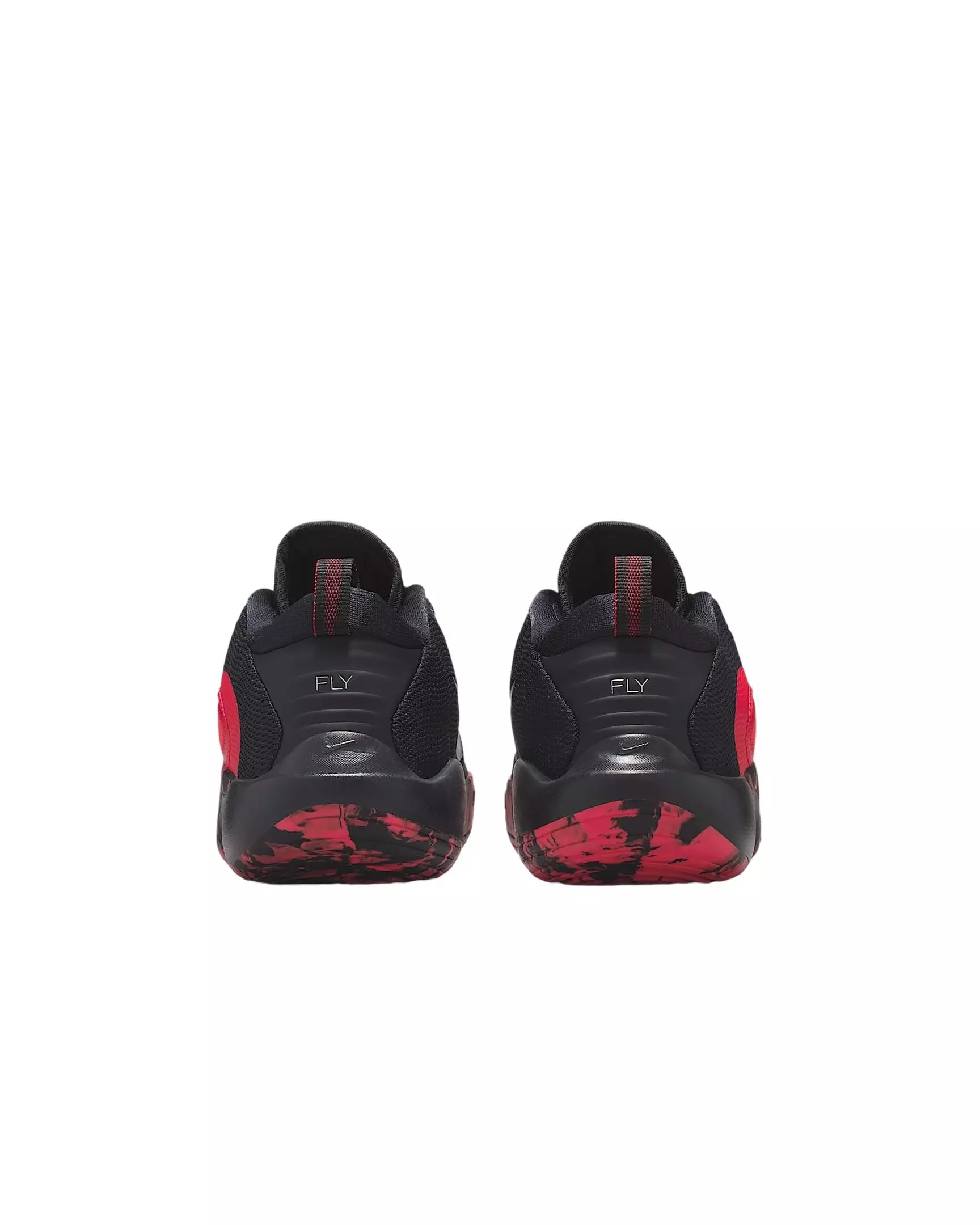 Nike IsoFly "Black/University Red/Light Crimson/Metallic Silver" Preschool Boys' Basketball Shoe - BLACK