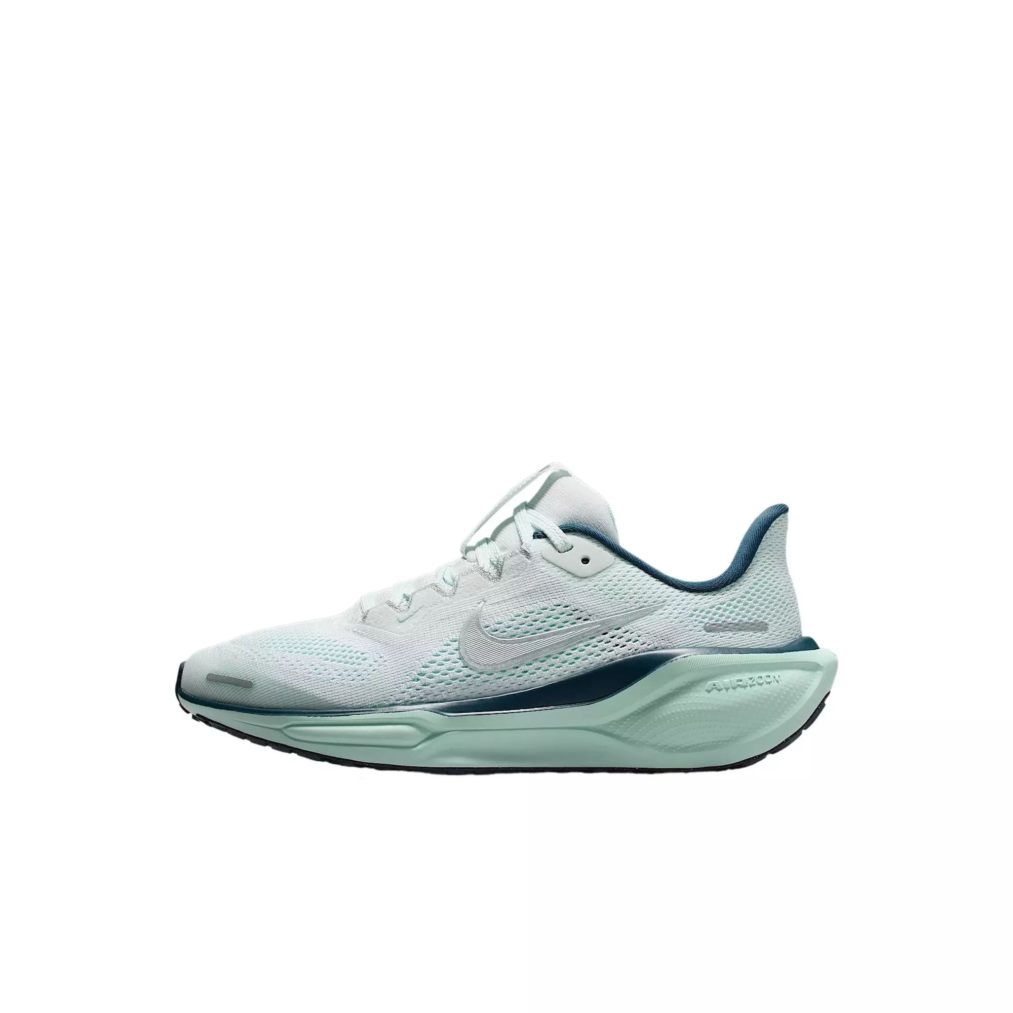 Nike Pegasus 41 "Ghost Aqua/Mint Foam/Armory Navy/Metallic Silver" Preschool Girls' Running Shoe - AQUA/MINT/NAVY/SILVER