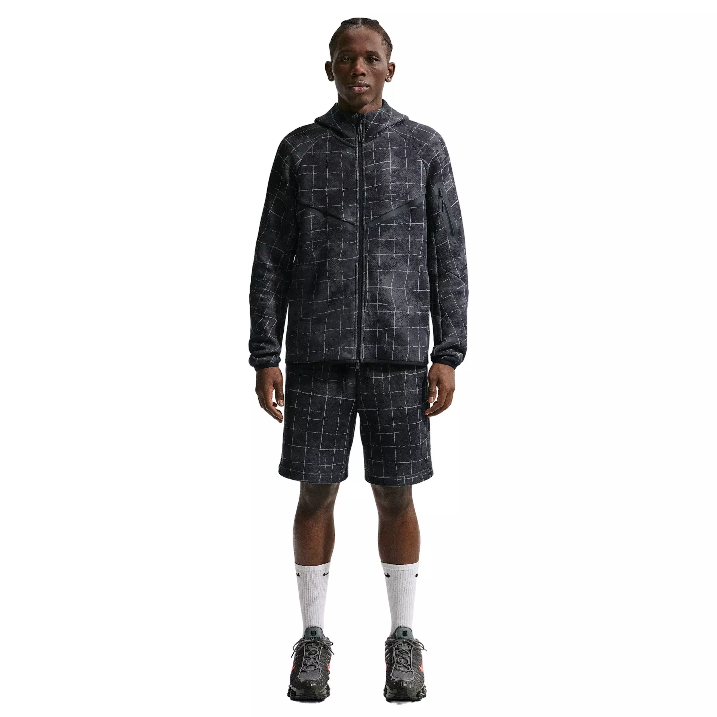 Nike Men's Tech Fleece Shorts - Grey/Black - GREY/BLACK