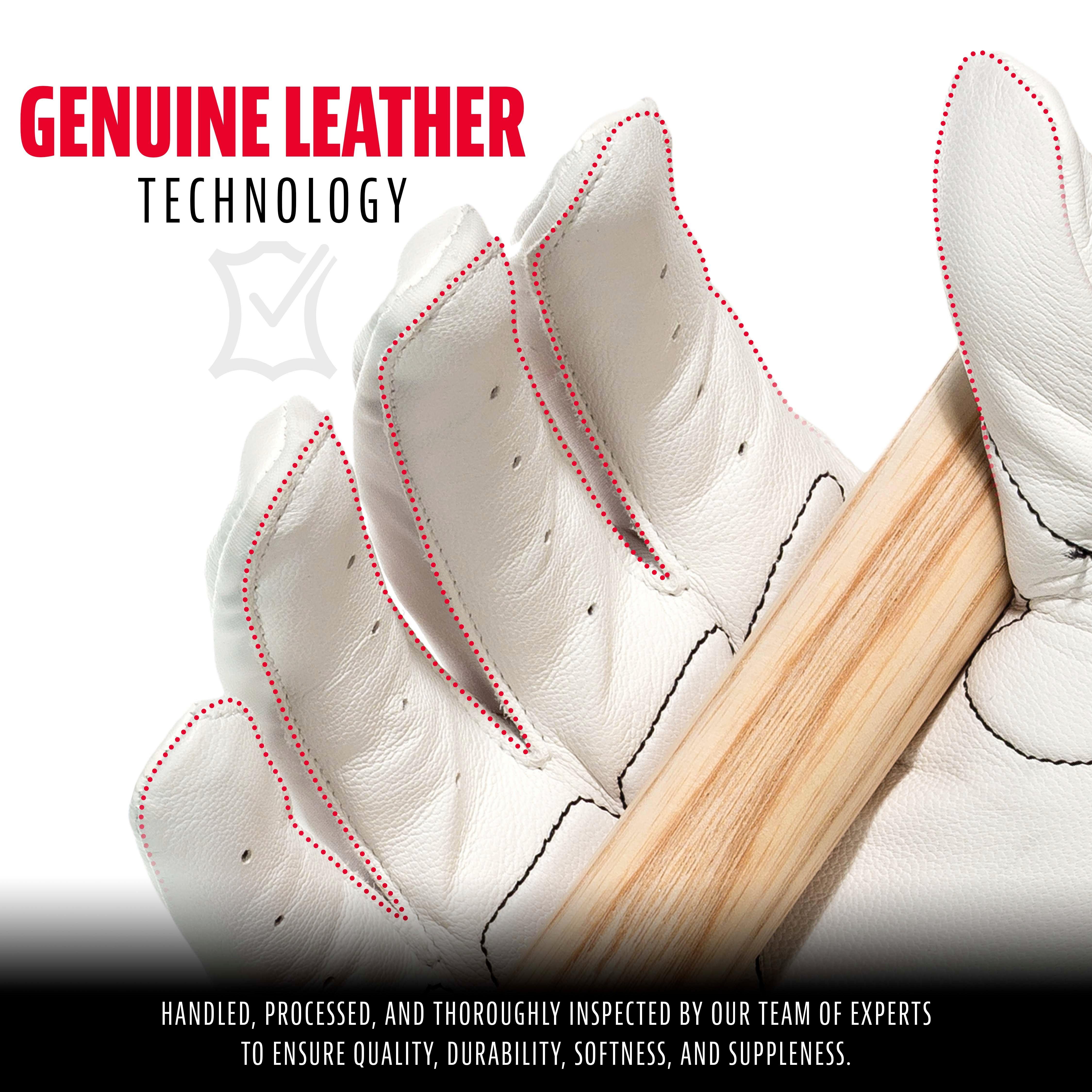 Franklin Sports Shok-Sorb X Batting Gloves - WHITE Thumbnail View 4