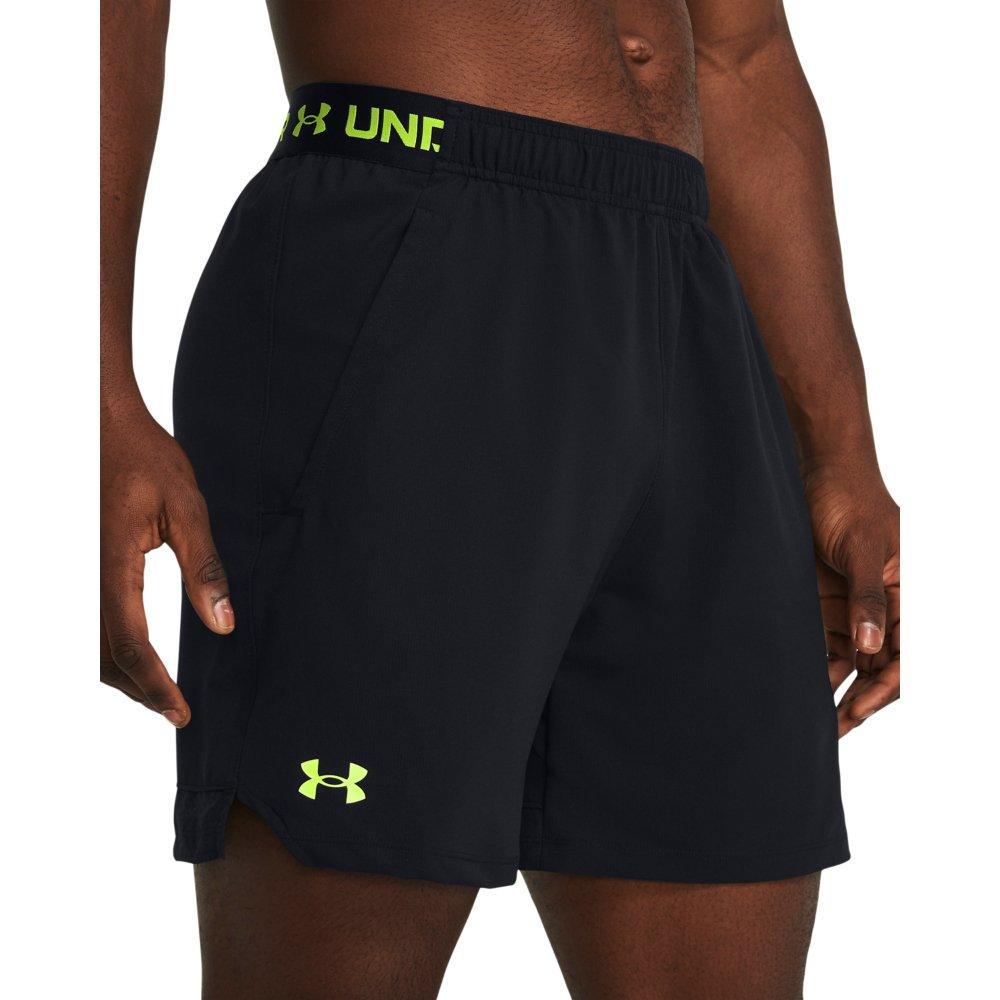 Under Armour Men's Vanish Woven 6" Shorts - BLACK/HIGH YELLOW Thumbnail View 3
