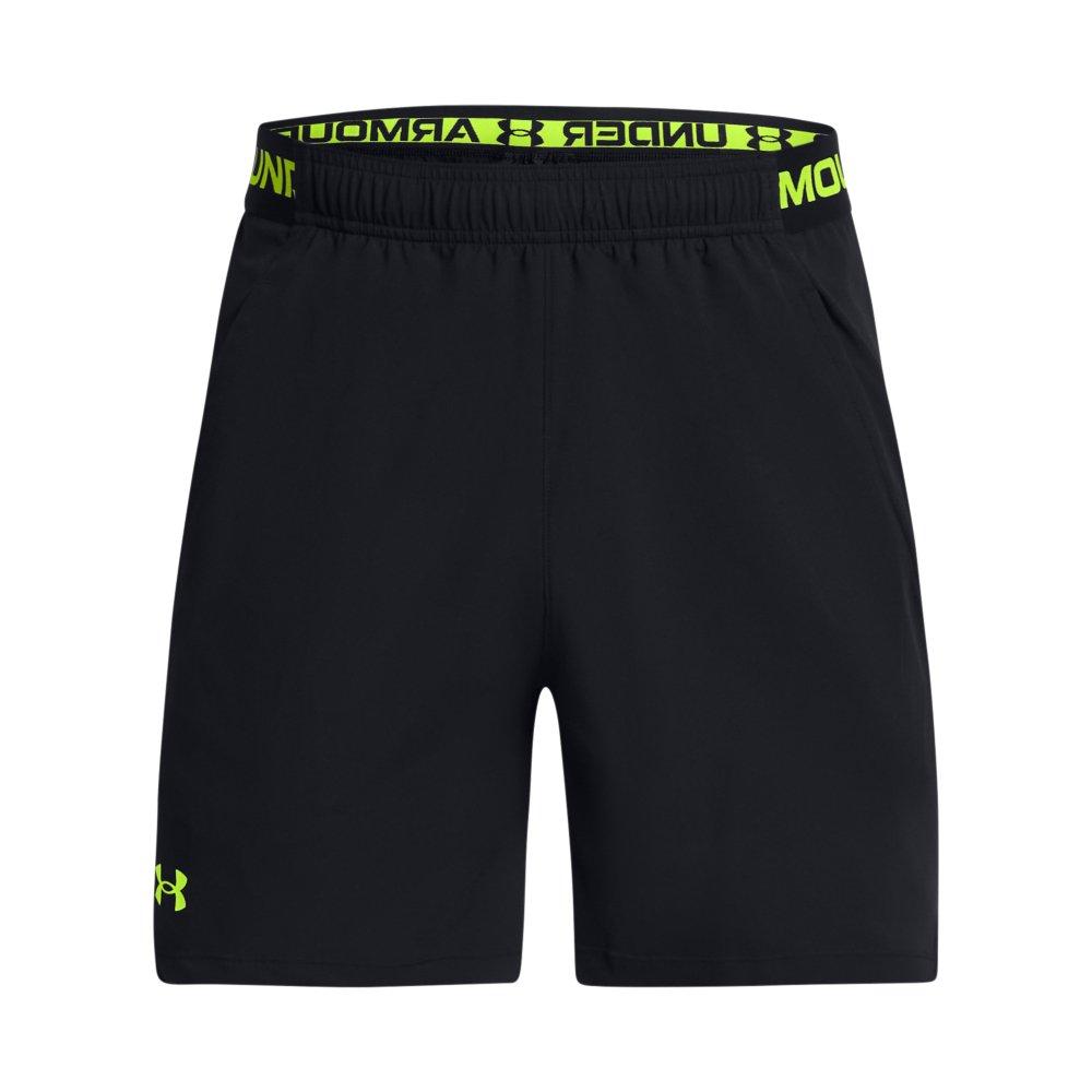 Under Armour Men's Vanish Woven 6" Shorts - BLACK/HIGH YELLOW Thumbnail View 5