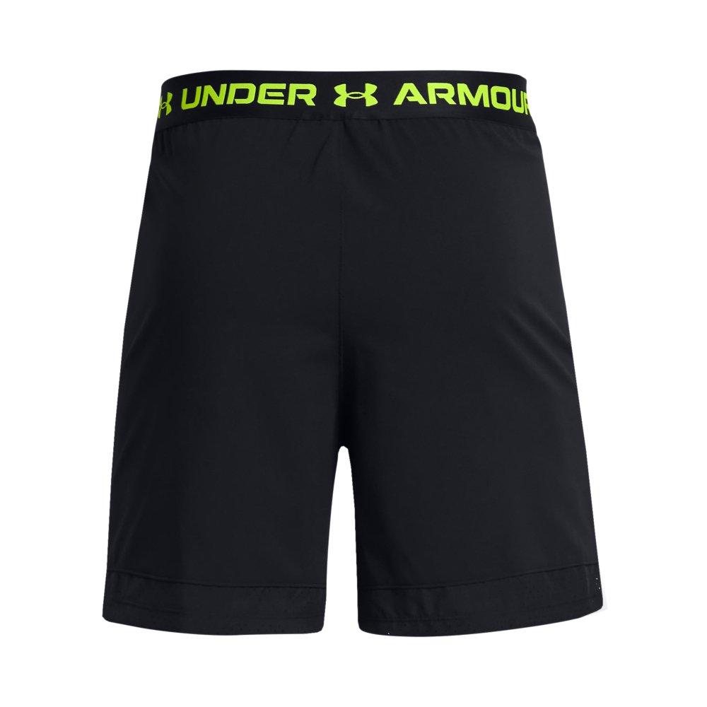 Under Armour Men's Vanish Woven 6" Shorts - BLACK/HIGH YELLOW Thumbnail View 6