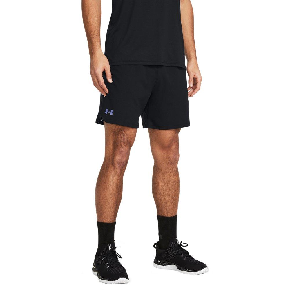 Under Armour Men's Vanish Woven 6" Shorts - BLACK/PURPLE Thumbnail View 1