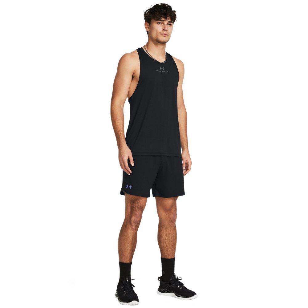 Under Armour Men's Vanish Woven 6" Shorts - BLACK/PURPLE Thumbnail View 4