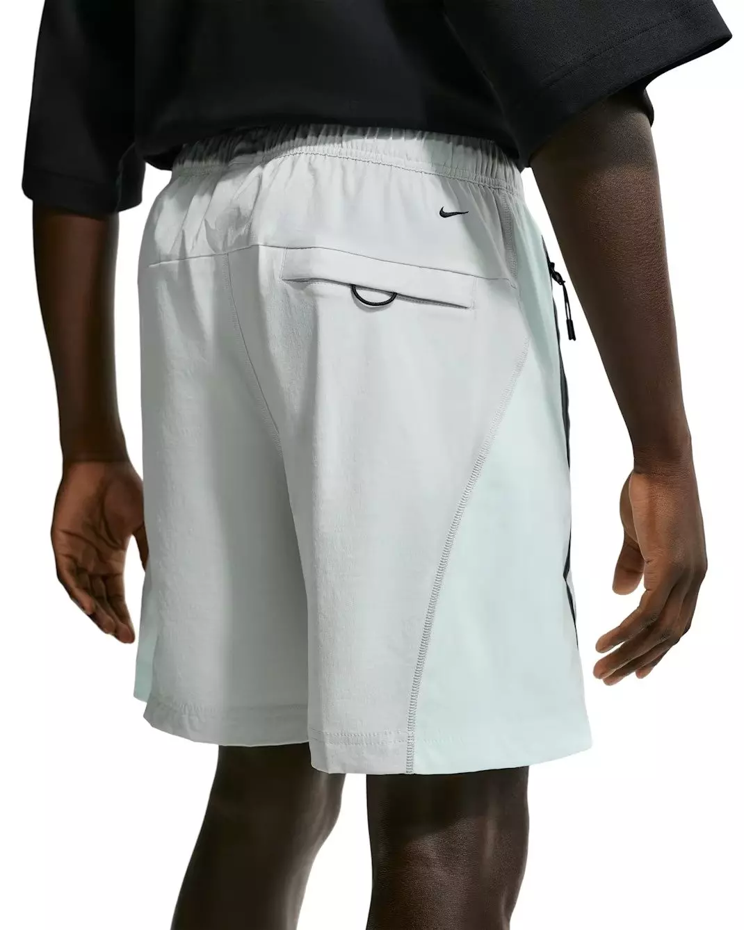 Nike Men's Tech Dri-FIT Woven Color-Block Shorts - Silver/Green/Black - SILVER/GREEN/BLACK