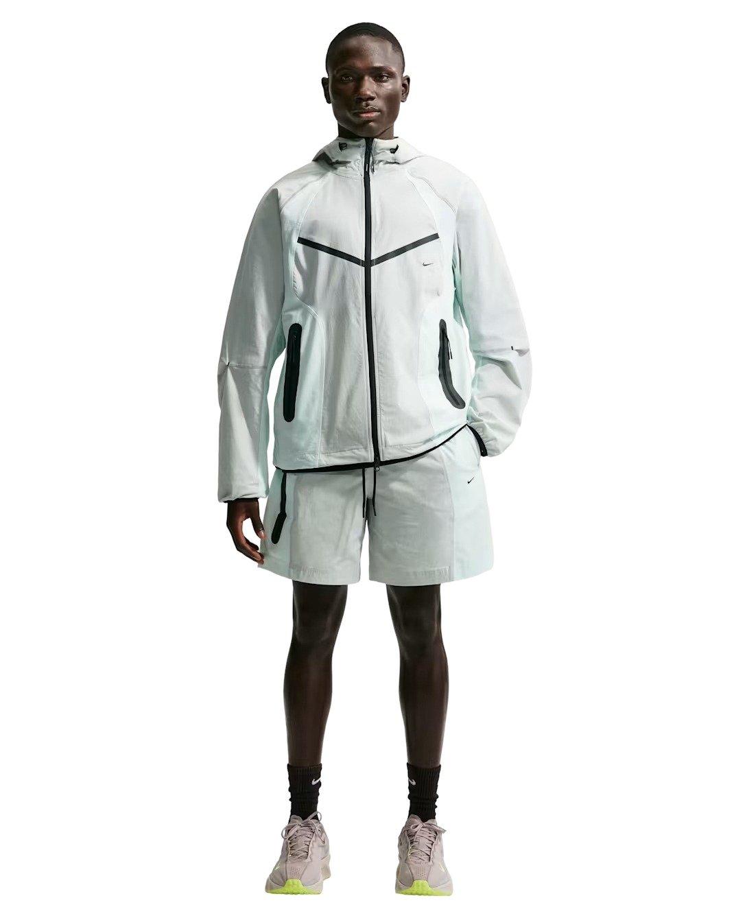 Nike Men's Tech Dri-FIT Woven Color-Block Shorts - Silver/Green/Black - SILVER/GREEN/BLACK Thumbnail View 4