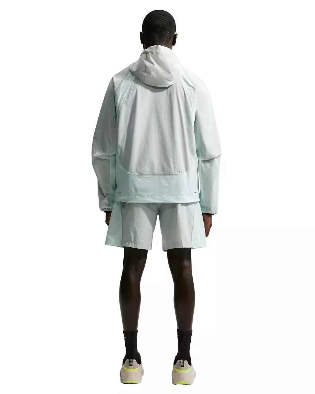 Nike Men's Tech Dri-FIT Woven Color-Block Shorts - Silver/Green/Black - SILVER/GREEN/BLACK