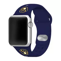 Game Time Milwaukee Brewers MLB "Navy" Silicone Apple Watch Band - NAVY