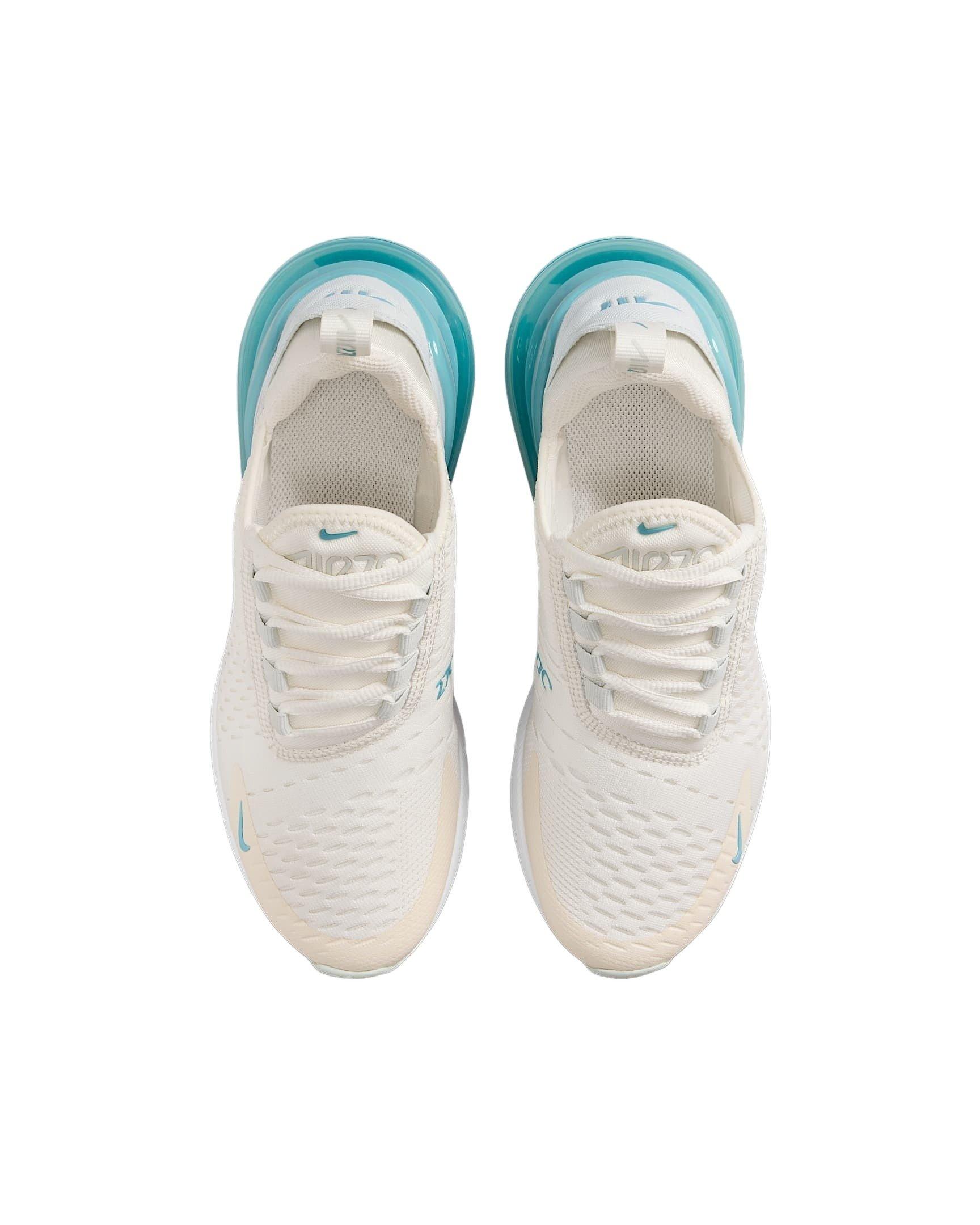 Nike Air Max 270 Grade School Girls' "Denim Turquoise/Light Silver/Soft Pearl" Shoe