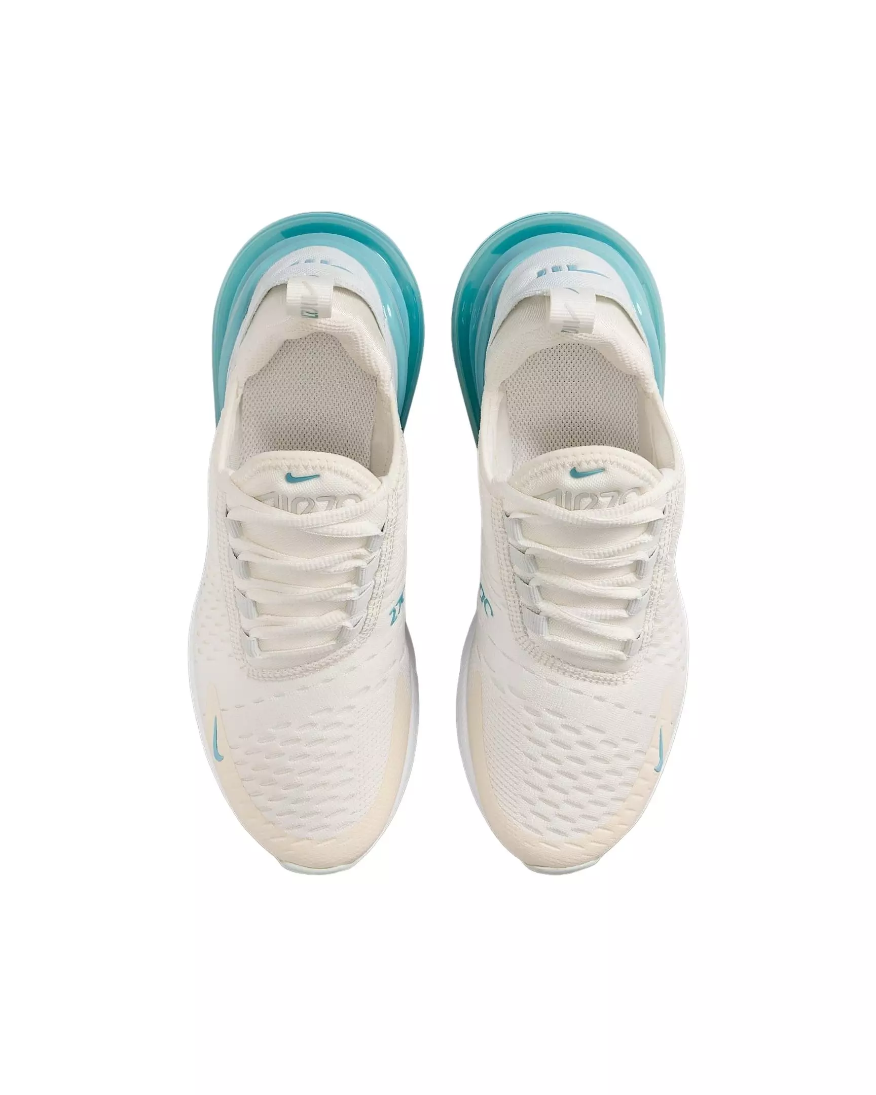 Nike Air Max 270 "Denim Turquoise/Light Silver/Soft Pearl" Grade School Girls' Shoe - BLUE