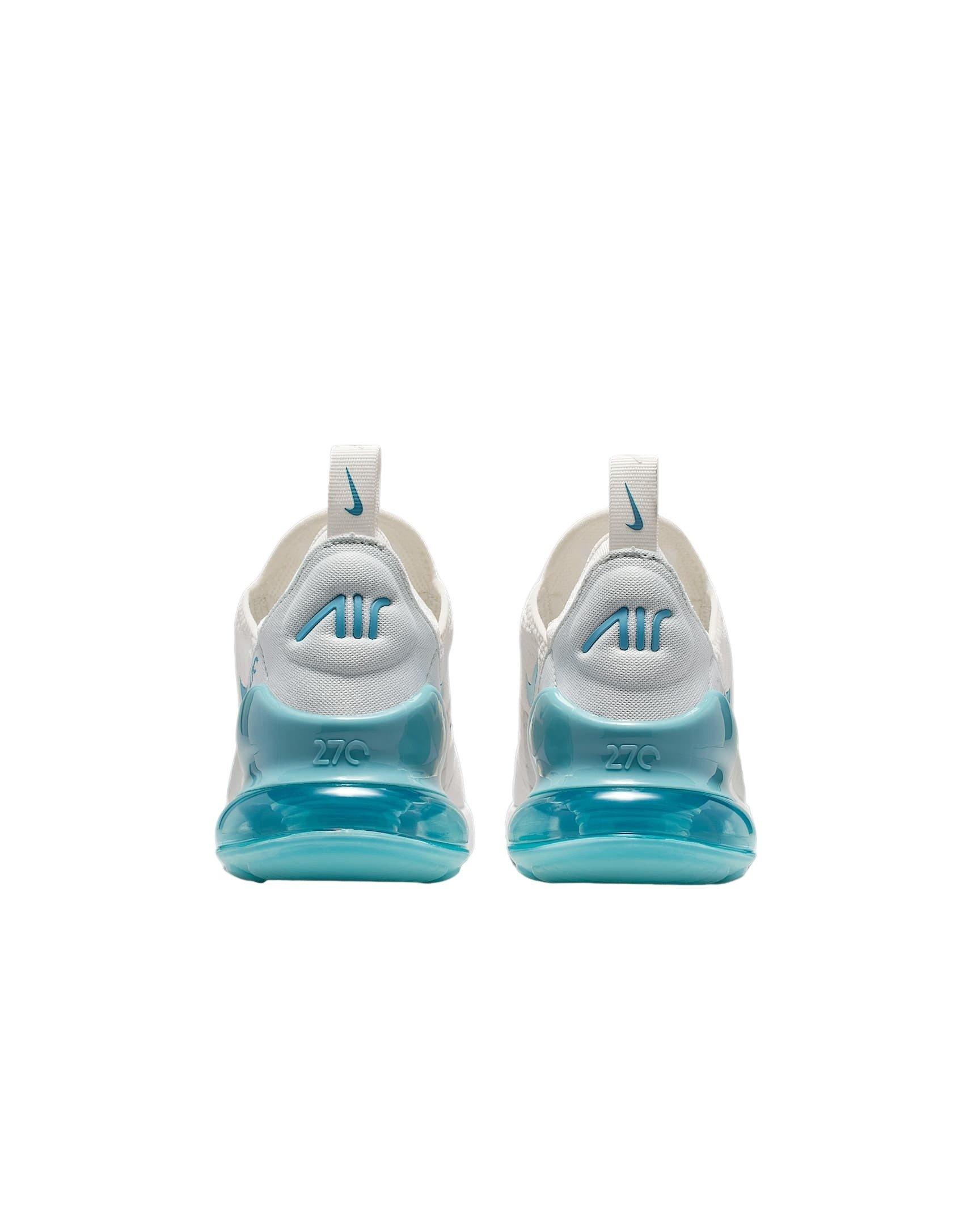 Nike Air Max 270 Grade School Girls' "Denim Turquoise/Light Silver/Soft Pearl" Shoe