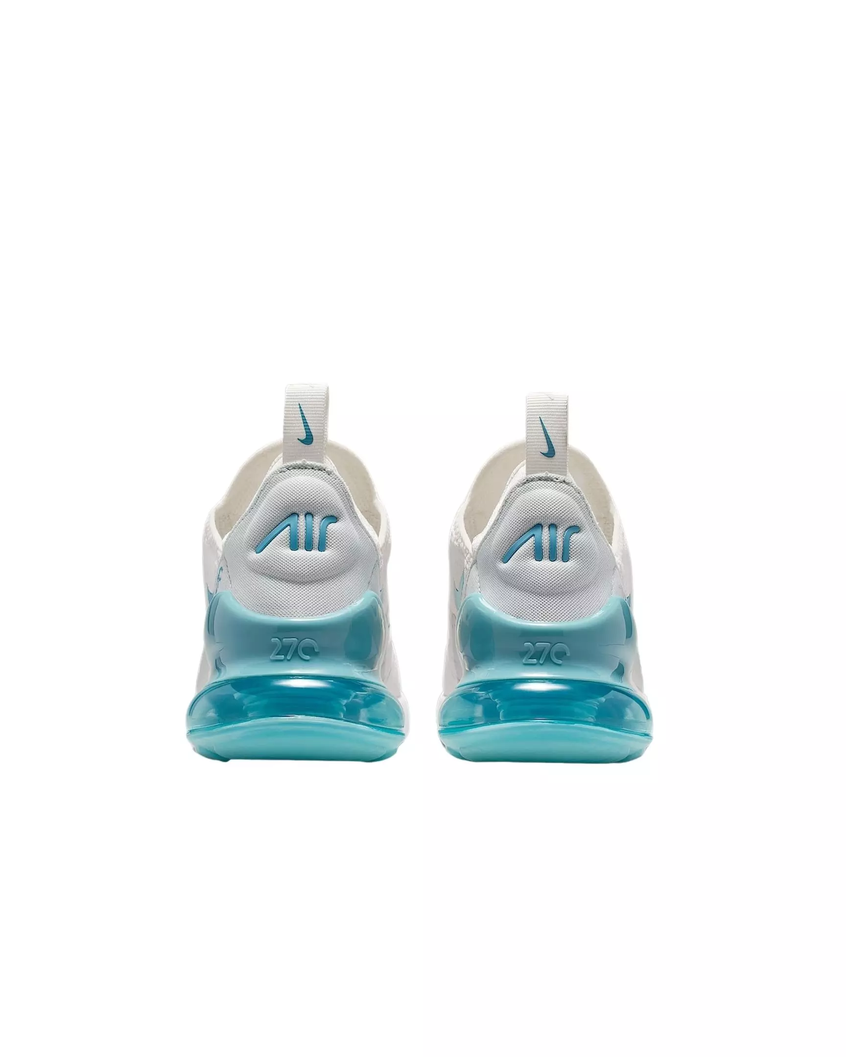 Nike Air Max 270 "Denim Turquoise/Light Silver/Soft Pearl" Grade School Girls' Shoe - BLUE