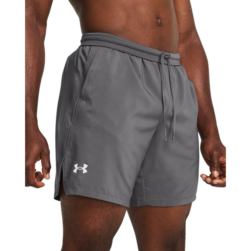 Under Armour Men's UA Launch 7" Shorts - CASTLEROCK GREY Thumbnail View 3