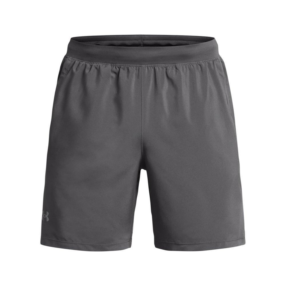 Under Armour Men's UA Launch 7" Shorts - CASTLEROCK GREY Thumbnail View 6